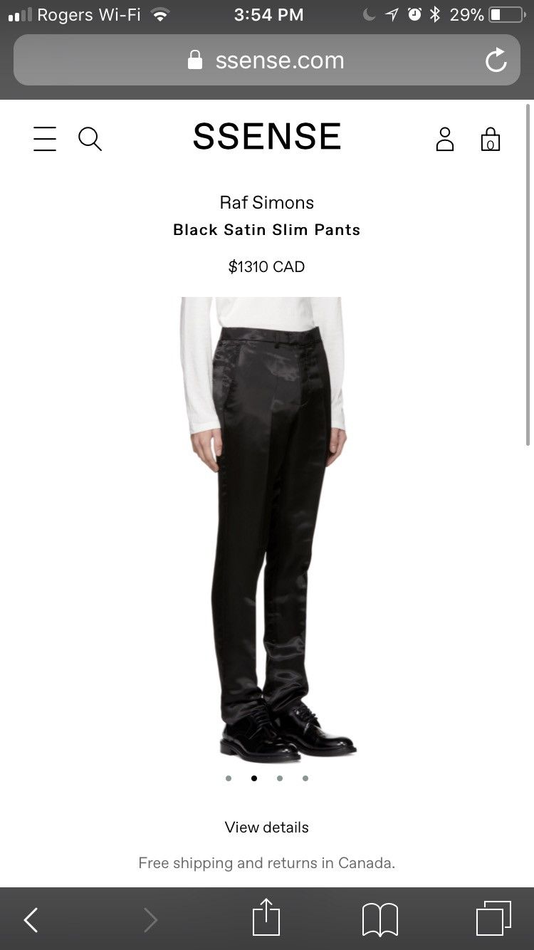Raf Simons S/S 2017 Black Satin Slim Pants (MSRP $1,300) Size US 31 - 1 Thumbnail