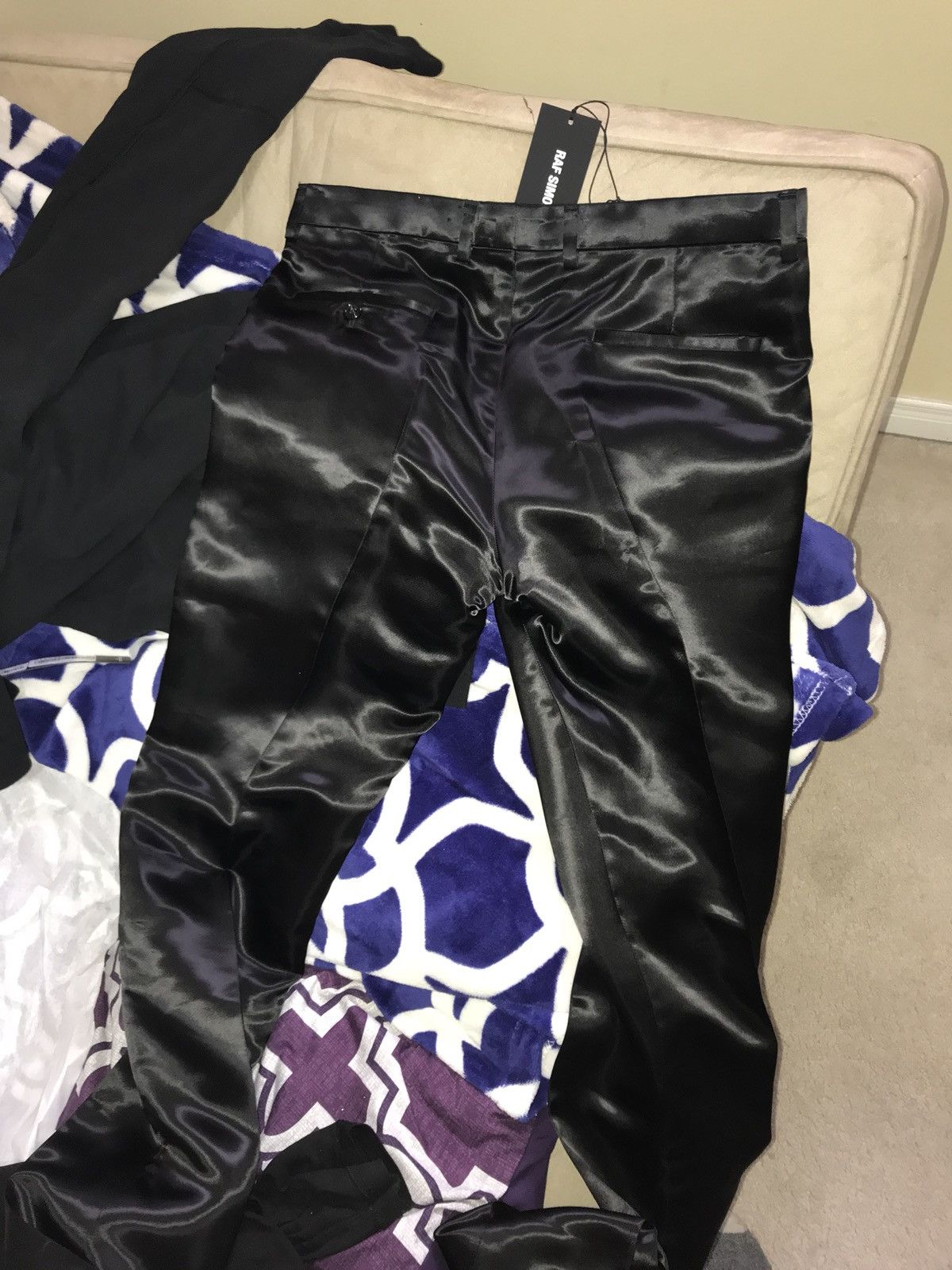 Raf Simons S/S 2017 Black Satin Slim Pants (MSRP $1,300) Size US 31 - 6 Thumbnail