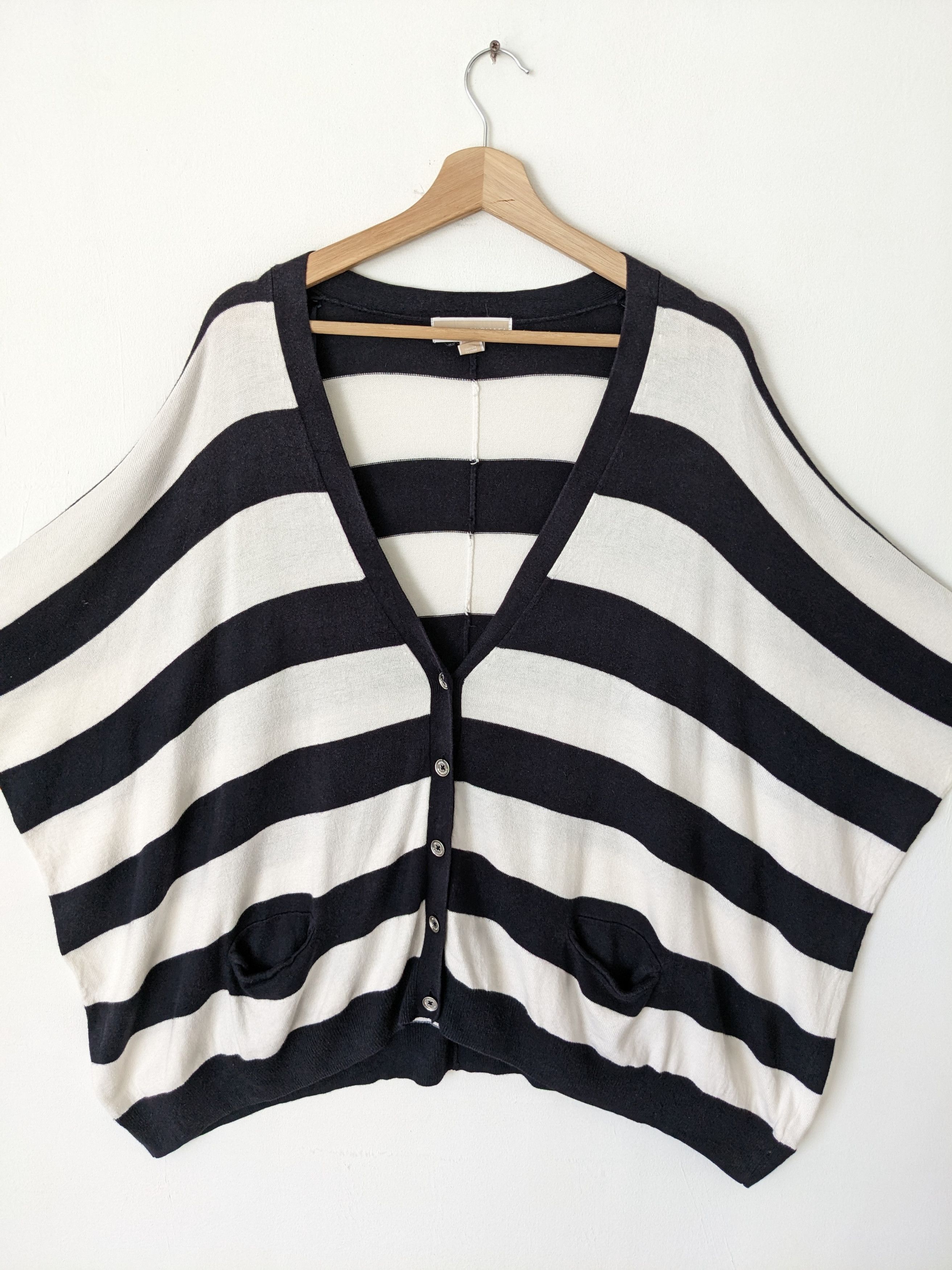 Designer Michael Kors Cardigan Oversized Striped Size M / US 6-8 / IT 42-44 - 4 Thumbnail