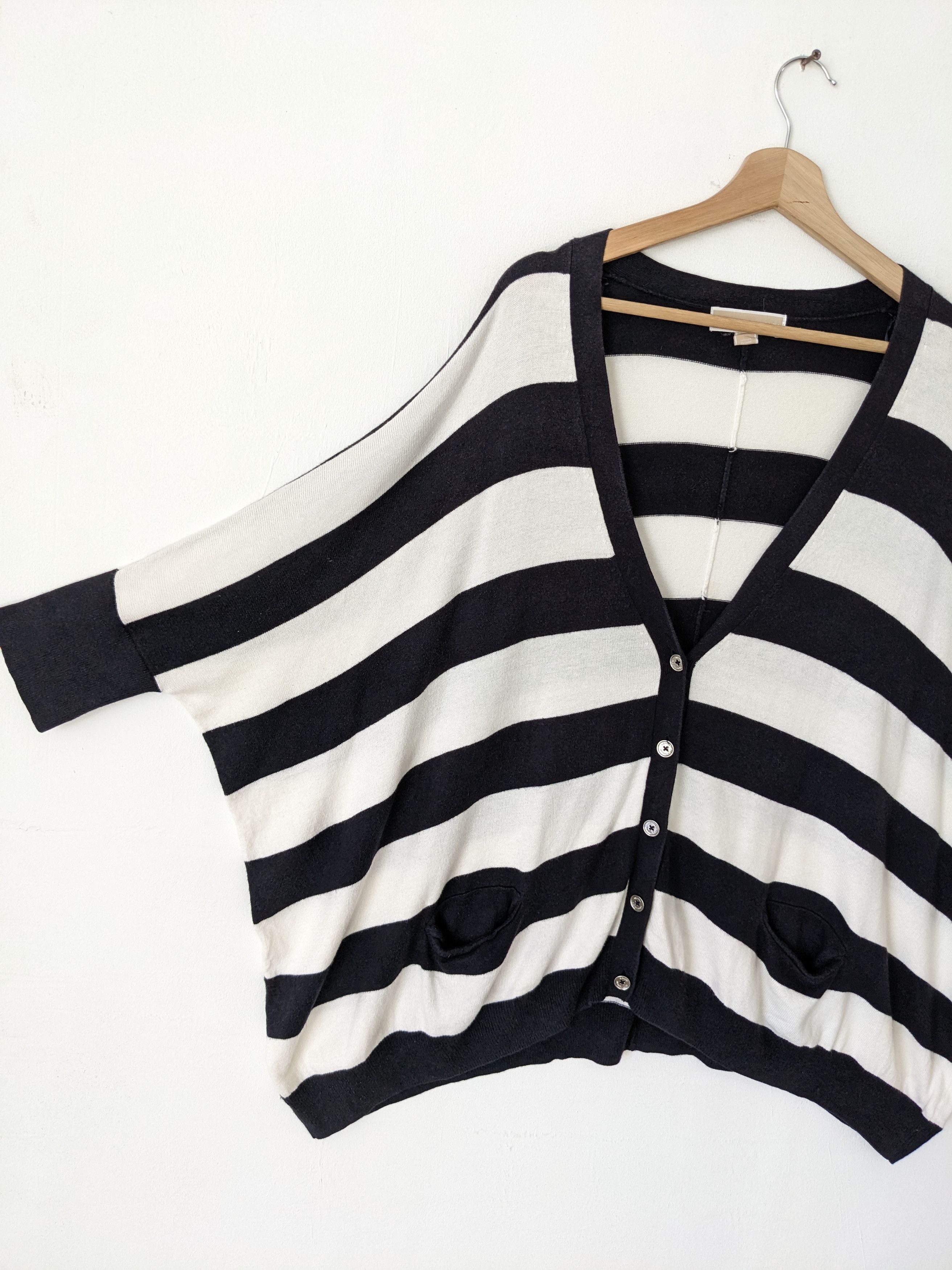 Designer Michael Kors Cardigan Oversized Striped Size M / US 6-8 / IT 42-44 - 3 Thumbnail