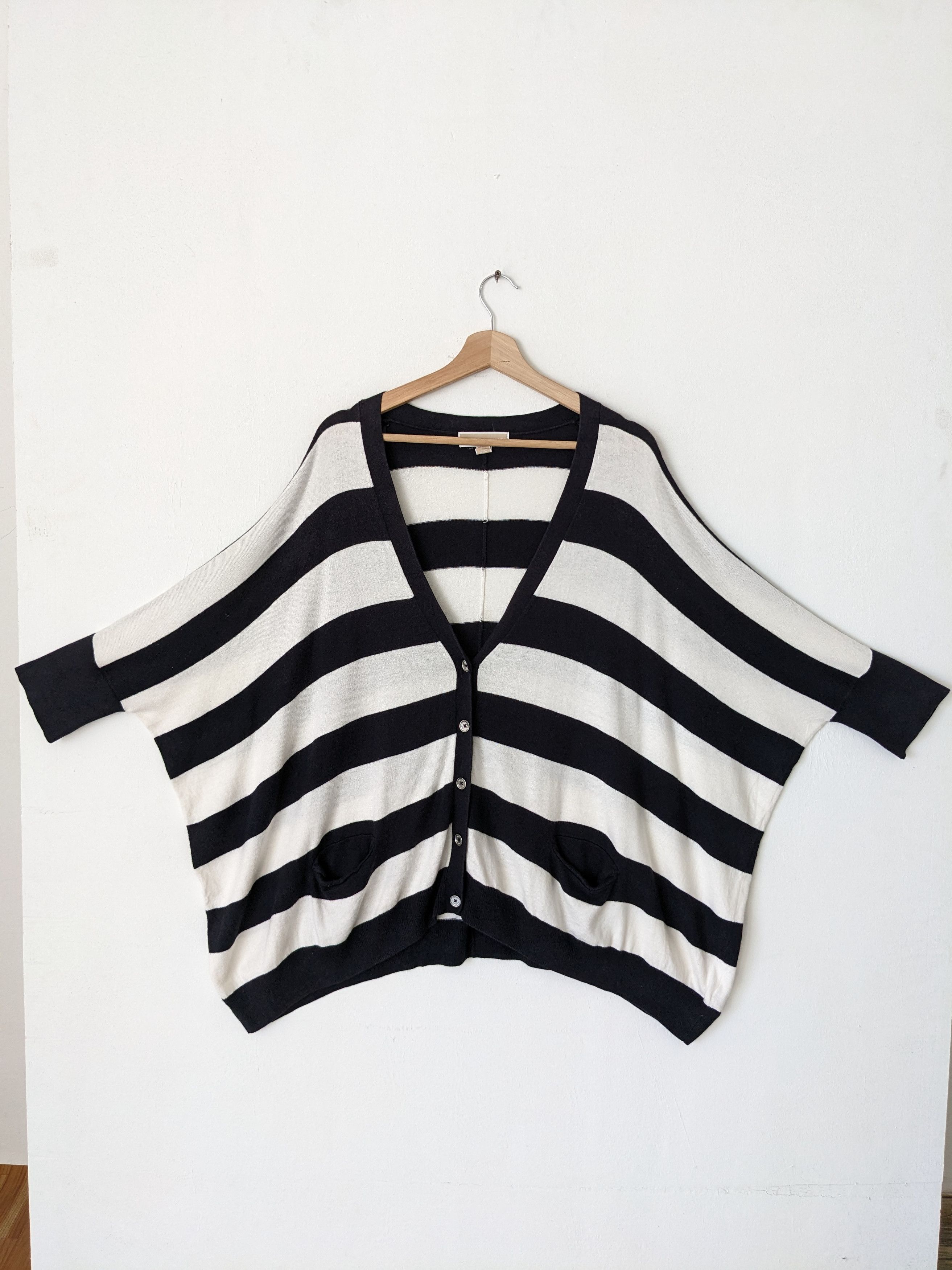 Designer Michael Kors Cardigan Oversized Striped Size M / US 6-8 / IT 42-44 - 1 Thumbnail