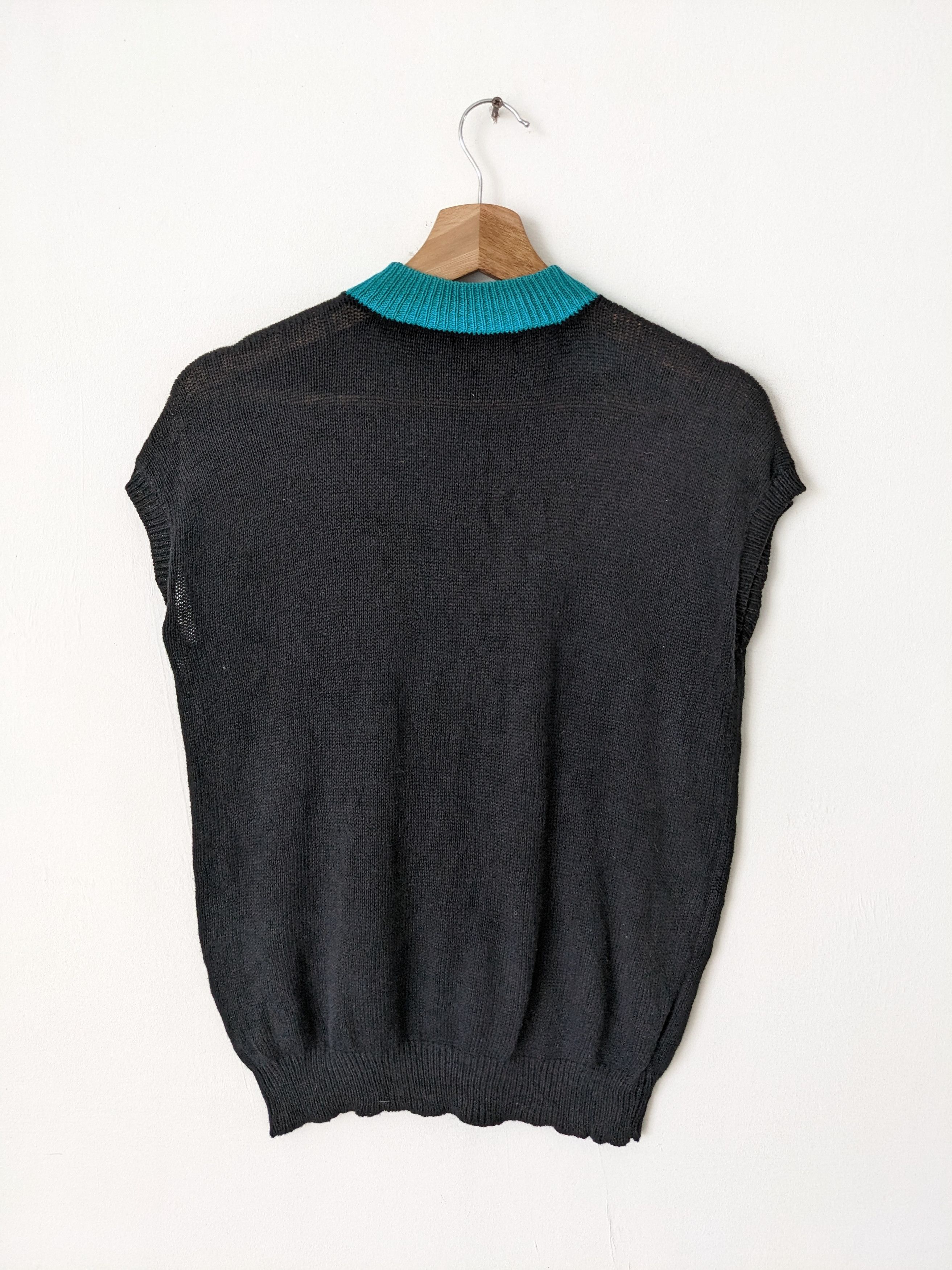 Japanese Brand × Kansai Yamamoto × Vintage Vintage Kansai Cropped Knit Cardigan Sleeveless Size S / US 4 / IT 40 - 10 Thumbnail