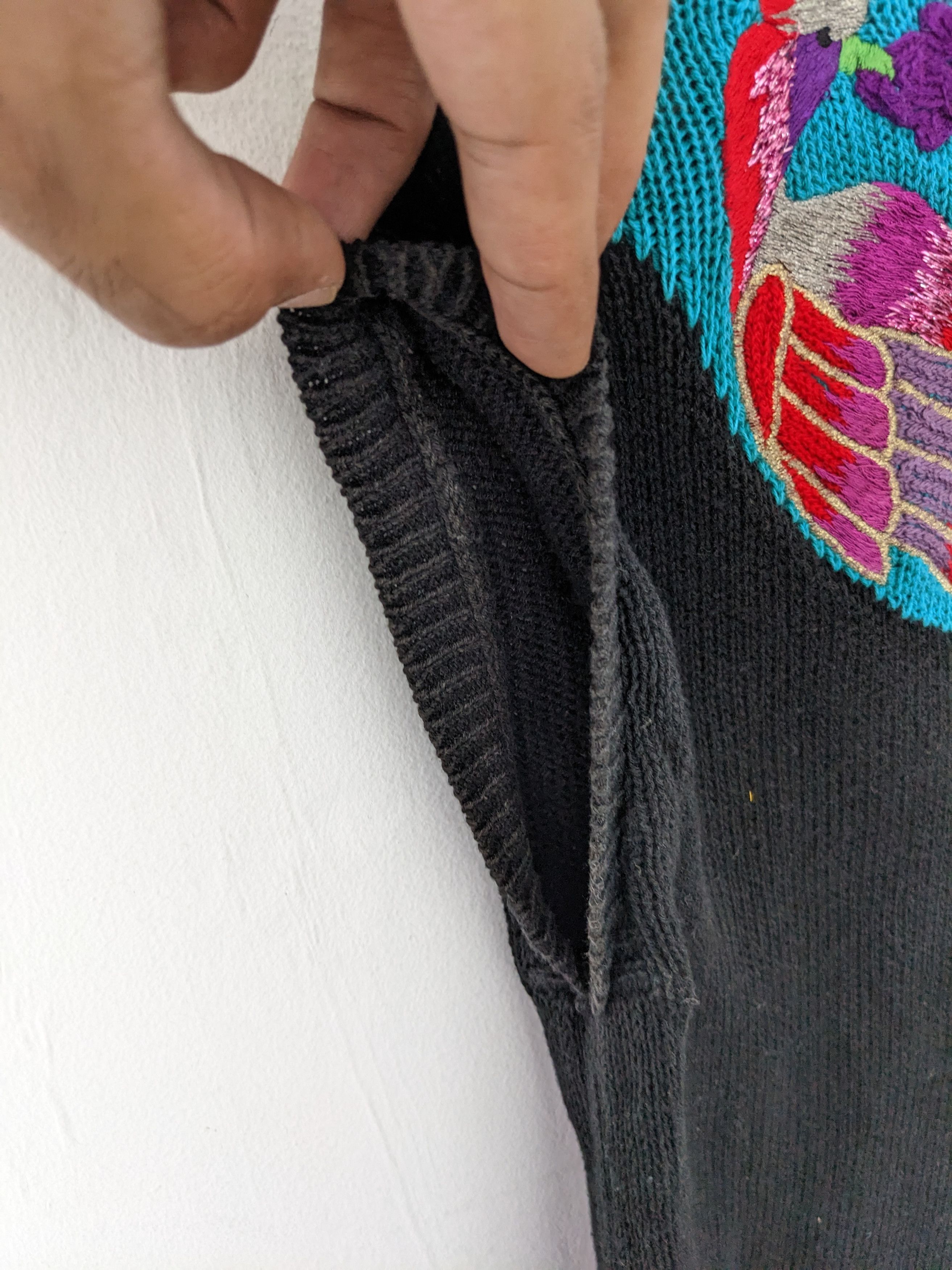 Japanese Brand × Kansai Yamamoto × Vintage Vintage Kansai Cropped Knit Cardigan Sleeveless Size S / US 4 / IT 40 - 5 Thumbnail