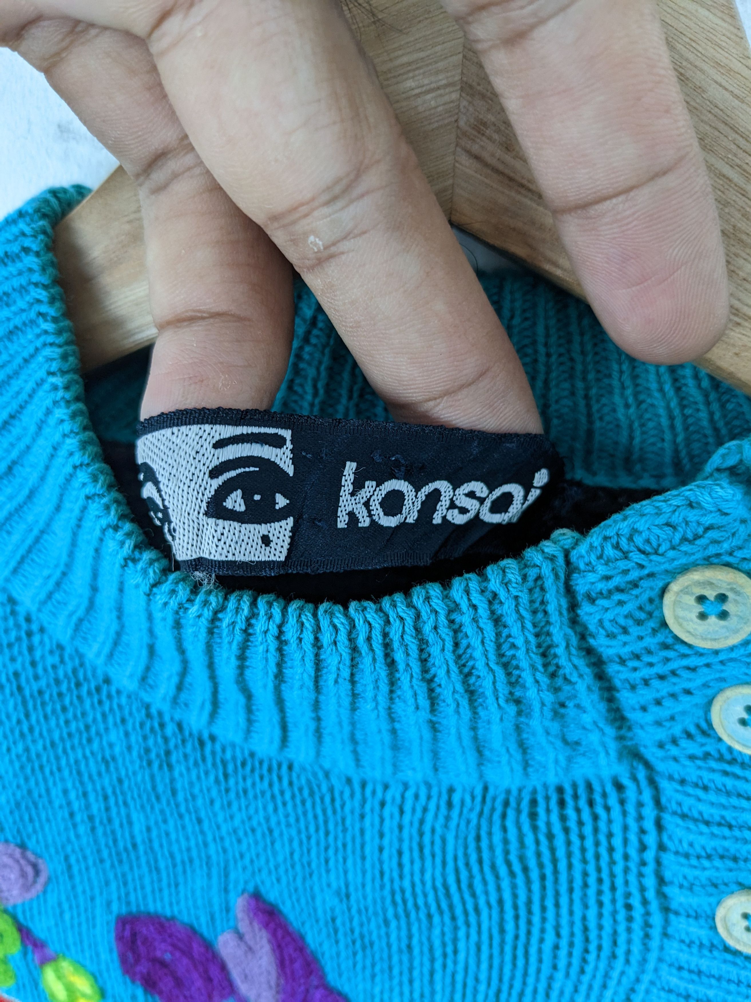 Japanese Brand × Kansai Yamamoto × Vintage Vintage Kansai Cropped Knit Cardigan Sleeveless Size S / US 4 / IT 40 - 9 Thumbnail