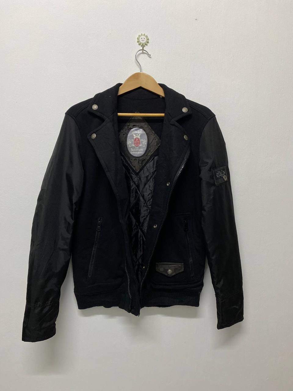 Diesel Vintage Diesel Industry Jacket Nylon Sleeves Nice Design Size US S / EU 44-46 / 1 - 2 Thumbnail