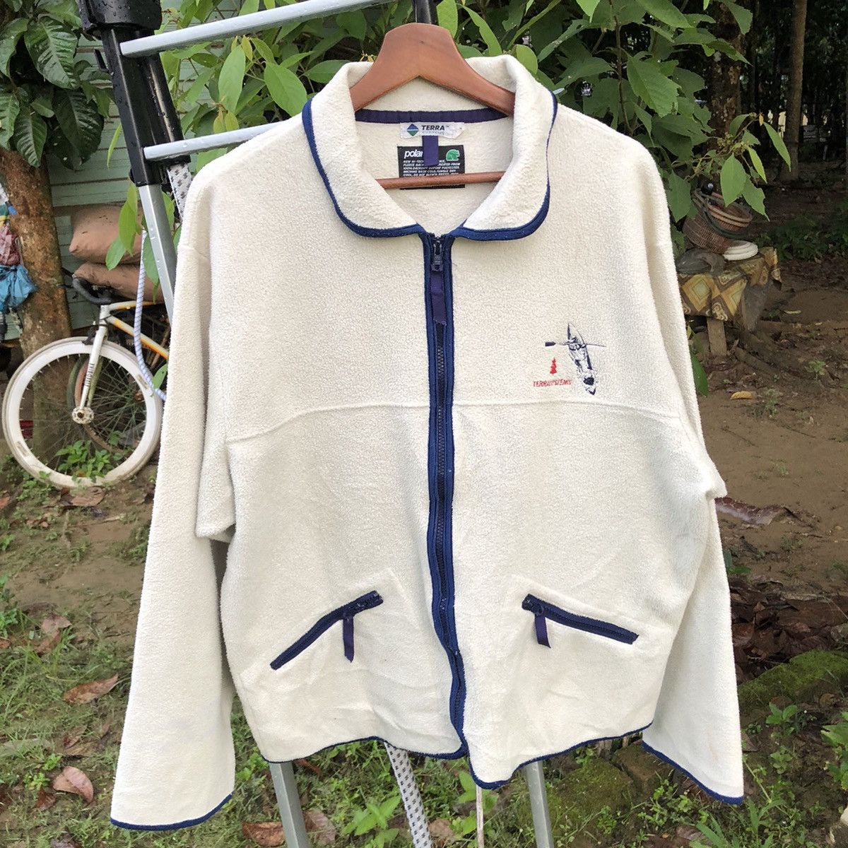 💥JAPANESE BRAND VTG TERRA SYSTEM FLEECE JACKET