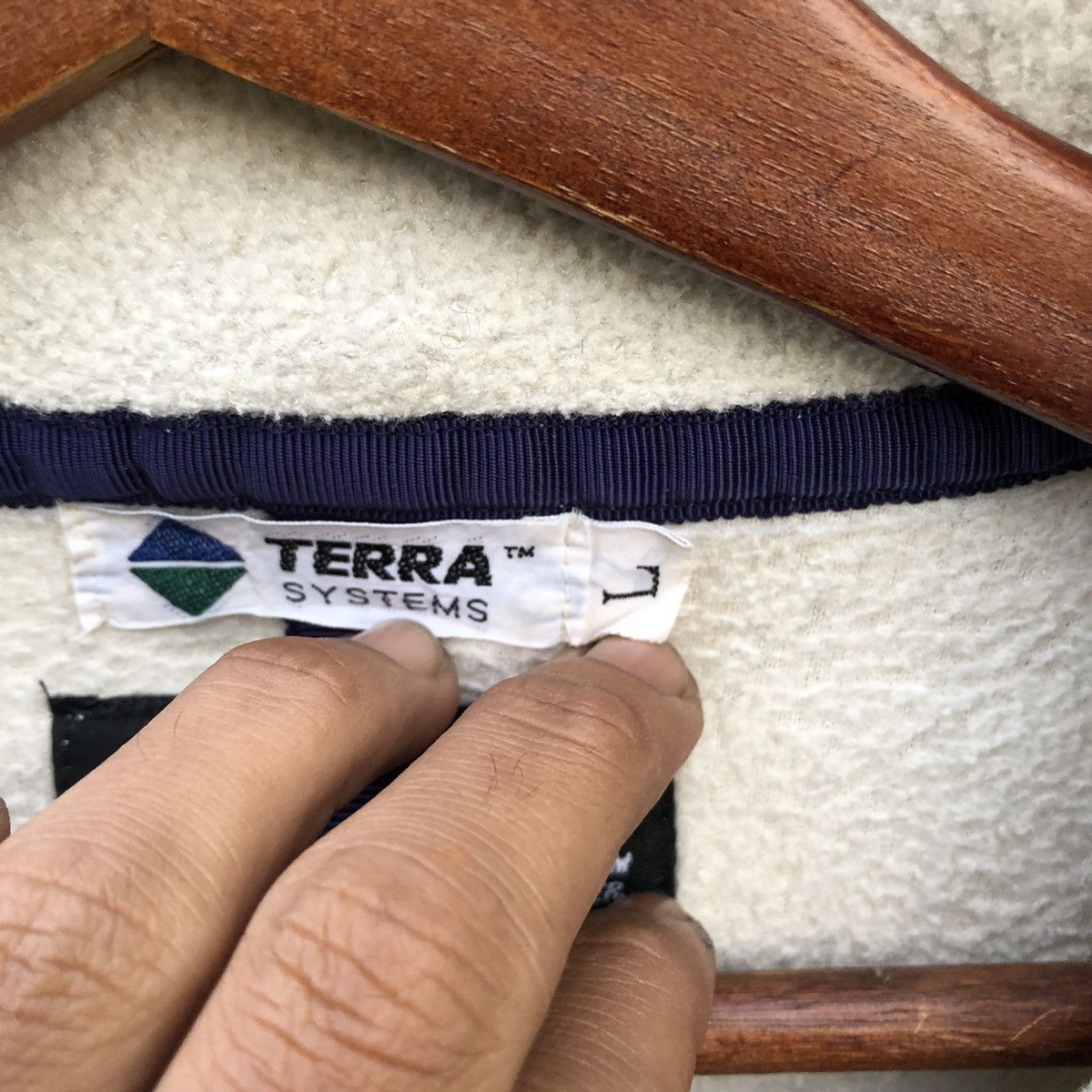 💥JAPANESE BRAND VTG TERRA SYSTEM FLEECE JACKET