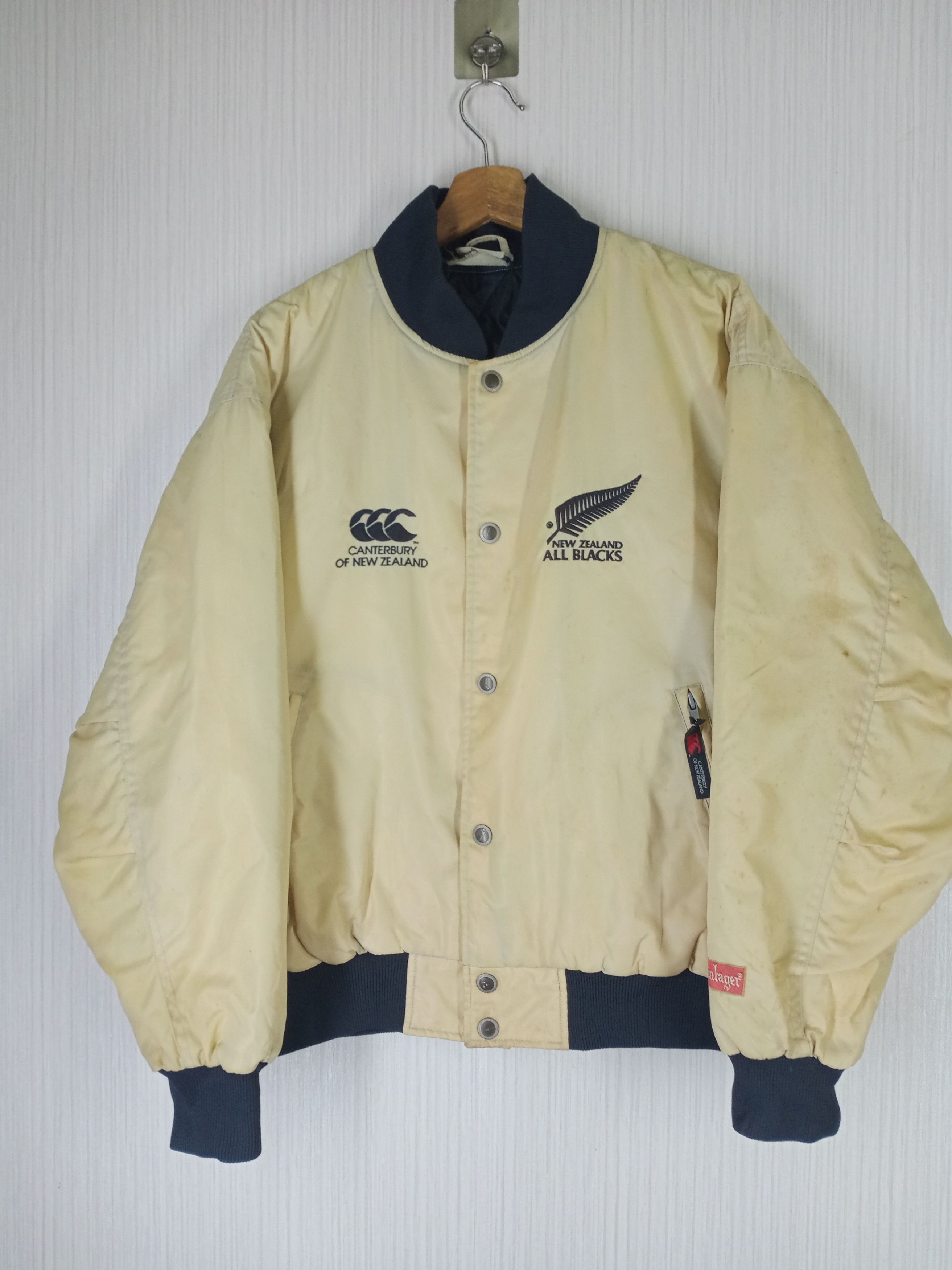 All Blacks VINTAGE CANTERBURY STEINLAGER ALL BLACK BOMBER JACKET Size US M / EU 48-50 / 2 - 2 Thumbnail