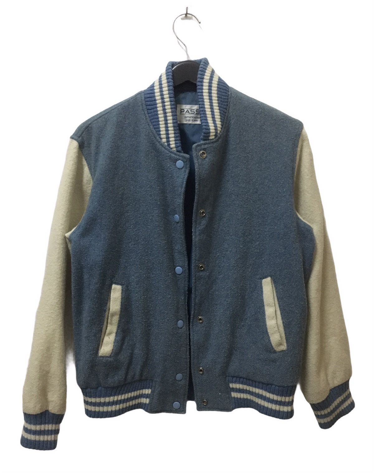 Vintage Vintage 1980s Passy Wool Bomber Varsity Jacket Size US M / EU 48-50 / 2 - 1 Thumbnail