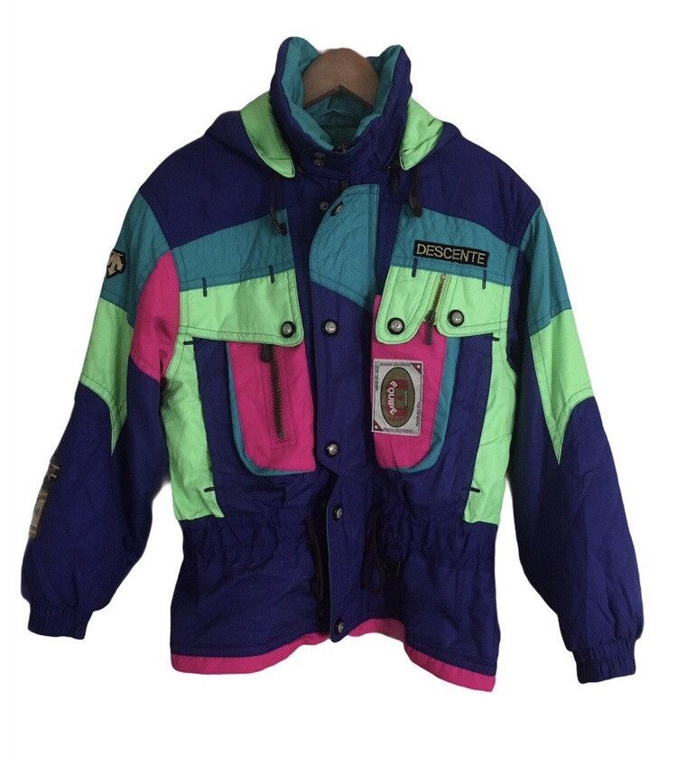 image of Racing x Vintage 90's Descente Competition Ski Utility Bomber Jacket, Men's (Size Small)