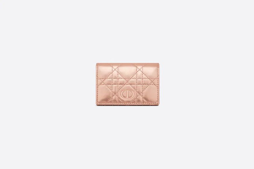 Miss Dior XS Wallet Antique Pink Cannage Lambskin