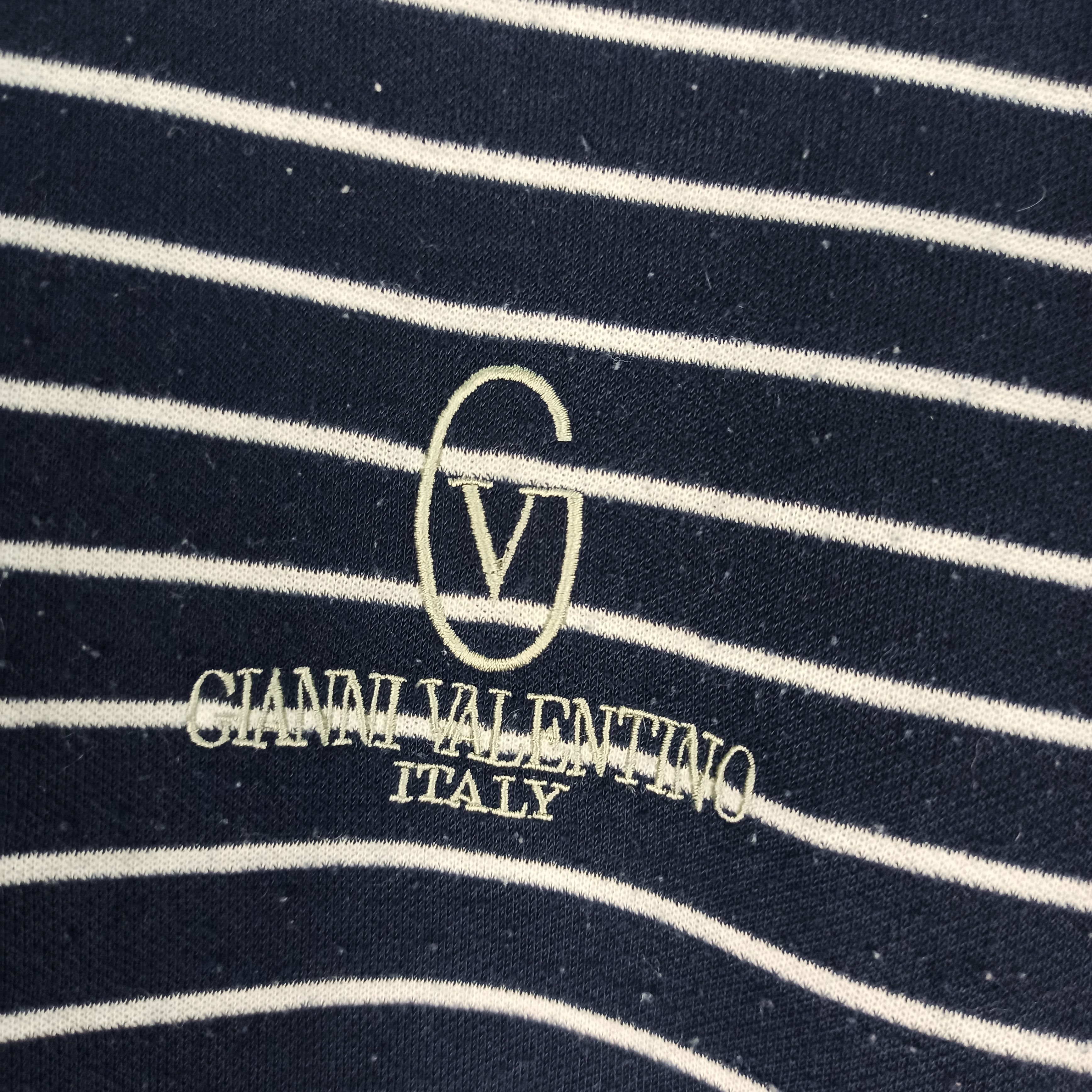 Gianni Valentino 🔥Rare🔥 Gianni Valentino Italy V neck Striped Size US M / EU 48-50 / 2 - 3 Thumbnail