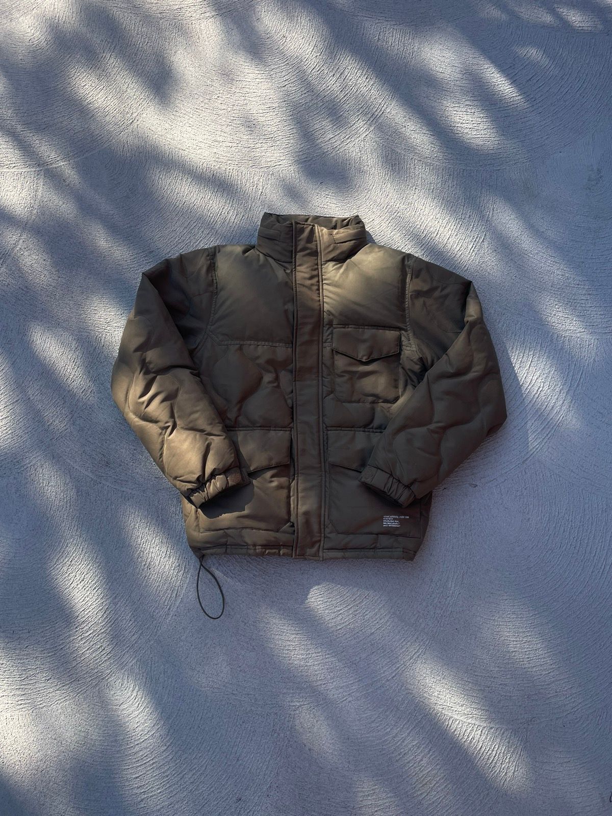 Pre-owned Stussy X Vintage Early 2000s Stussy Quilted Jacket In Beige