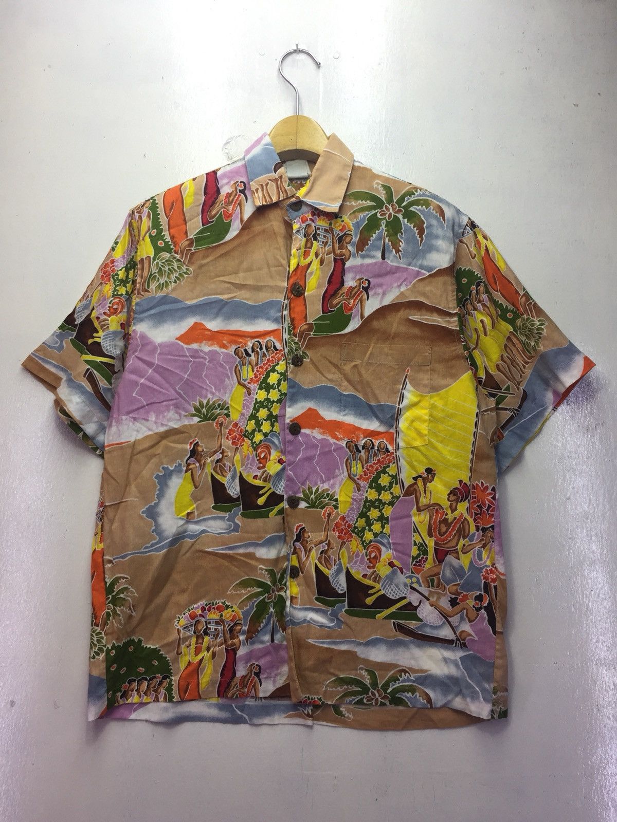 Vintage Vintage Hawaiian Girl Motive Shirt Size US S / EU 44-46 / 1 - 1 Thumbnail