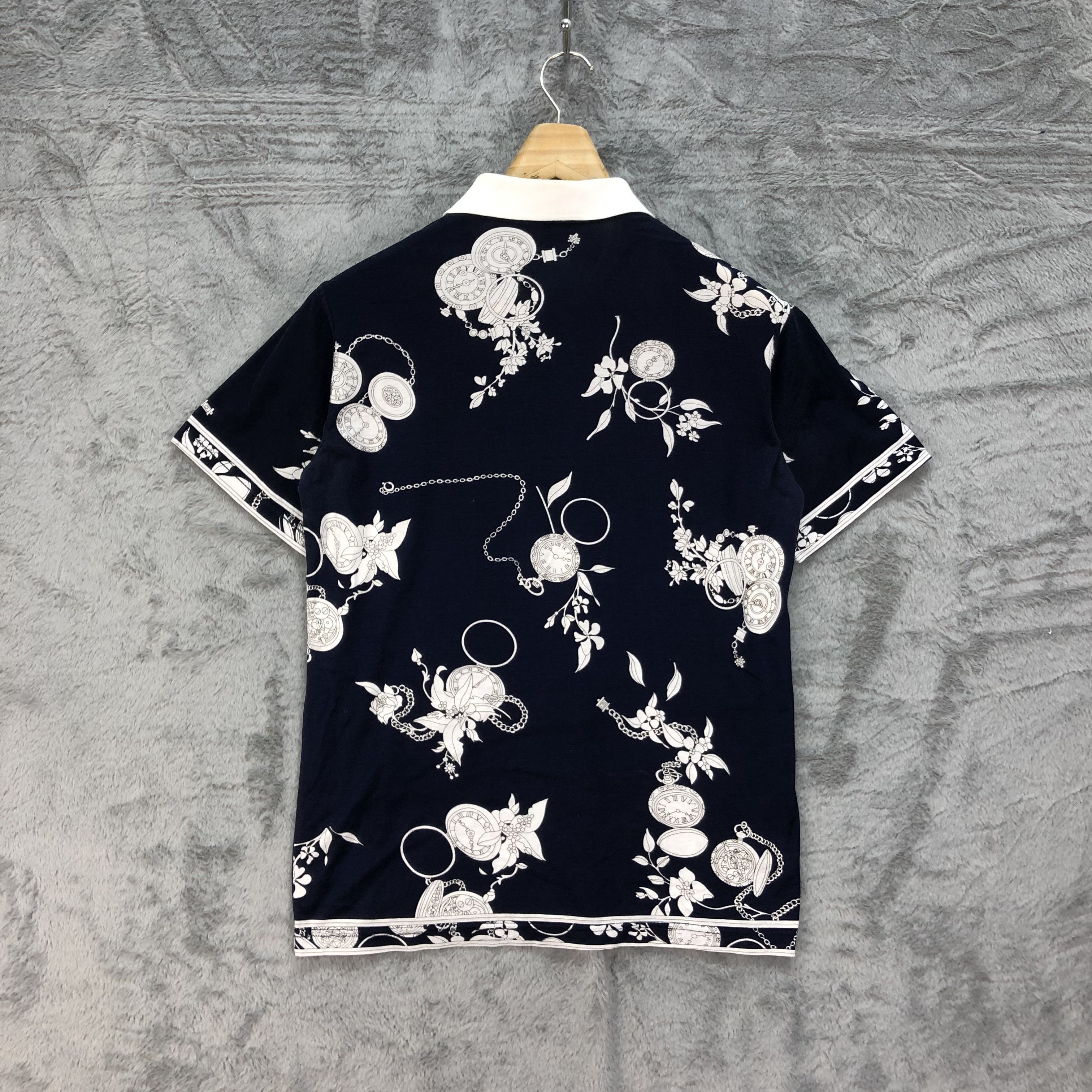 Japanese Brand Jean Michel USA Classic Watch All Over Print Polo #4595-160 Size US S / EU 44-46 / 1 - 11 Thumbnail