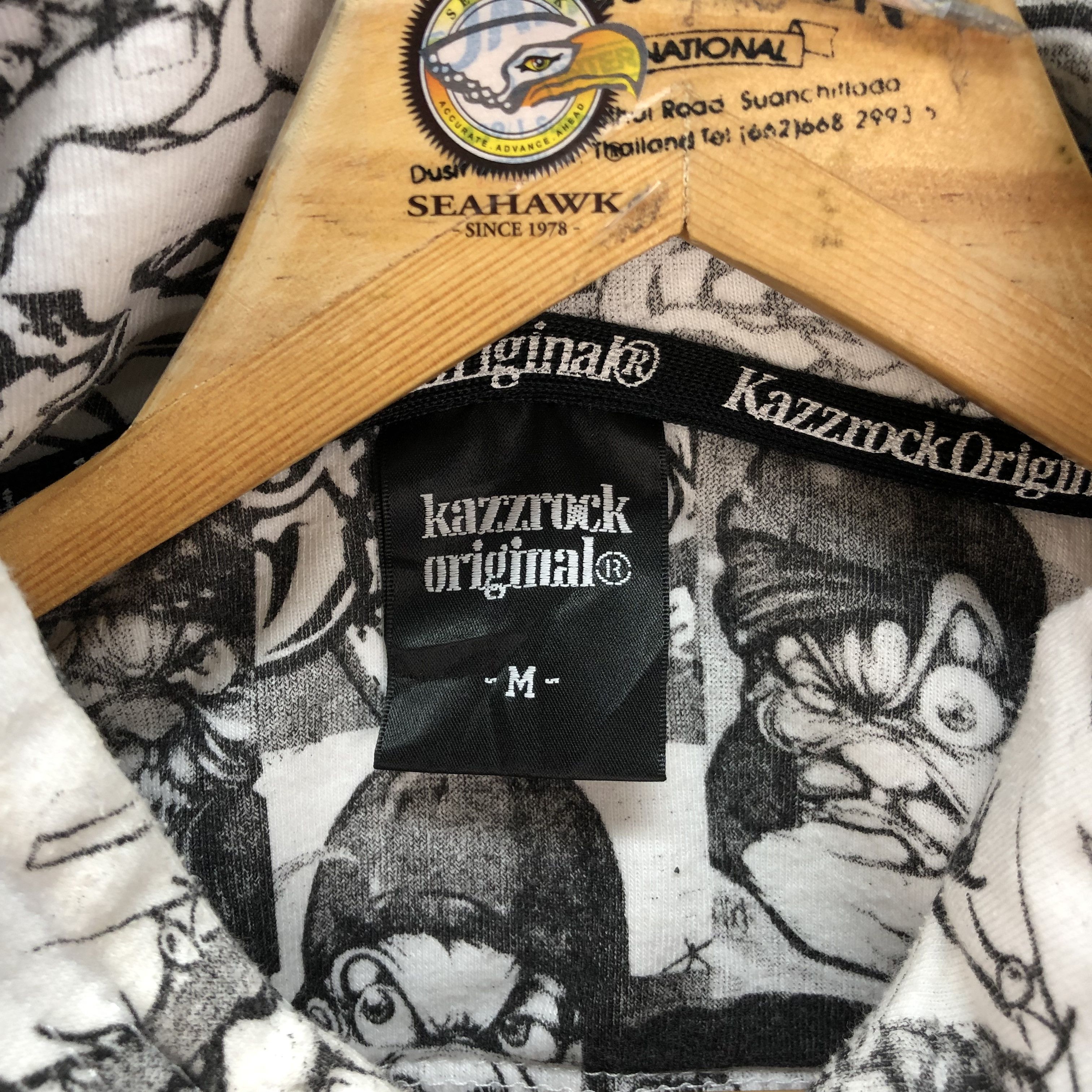 Japanese Brand KAZZROCK ORIGINAL Fullprint Pullover Hoodies #4821-20 Size US M / EU 48-50 / 2 - 8 Thumbnail