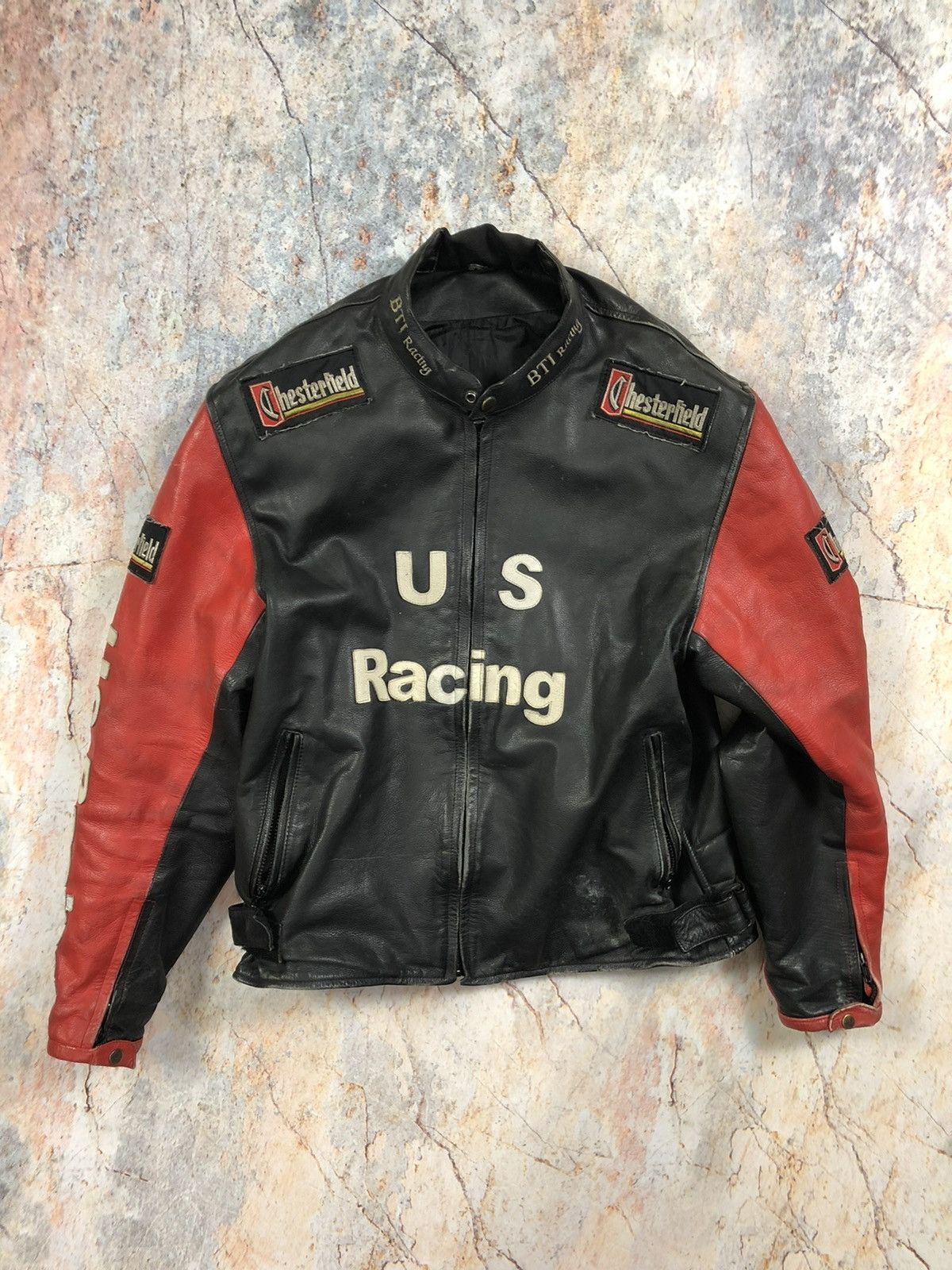 Vintage Racing US leather jacket Size US L / EU 52-54 / 3 - 1 Thumbnail