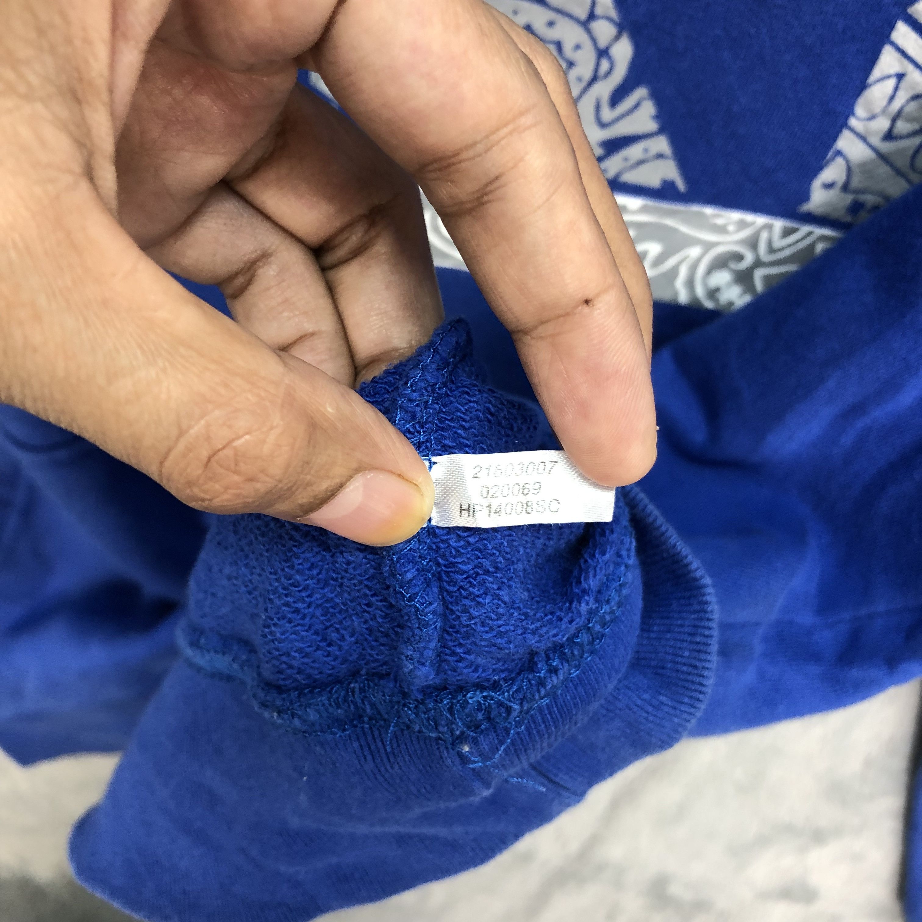 Japanese Brand RUN OKI BIG LOGO PULLOVER BLUE HOODIES #5076-33 Size US XL / EU 56 / 4 - 8 Thumbnail