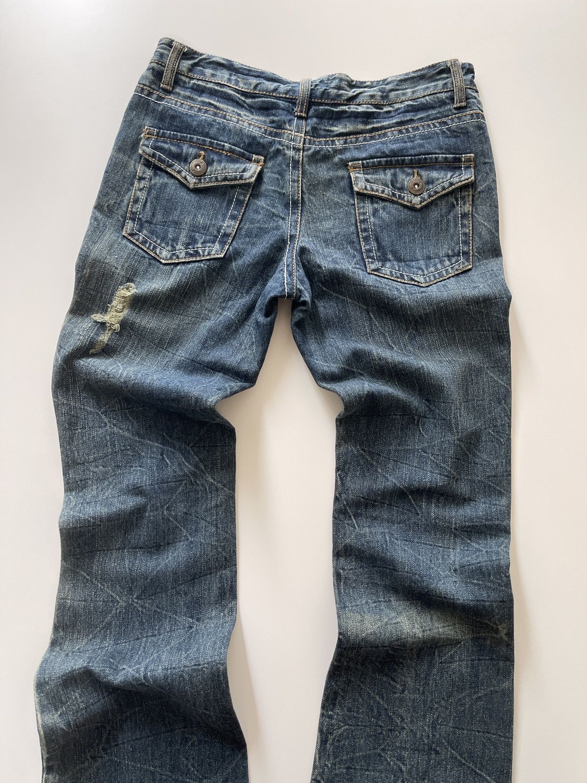 Japanese Brand Japanese Brand Distressed Rusty Flared Denim Size US 31 - 11 Thumbnail