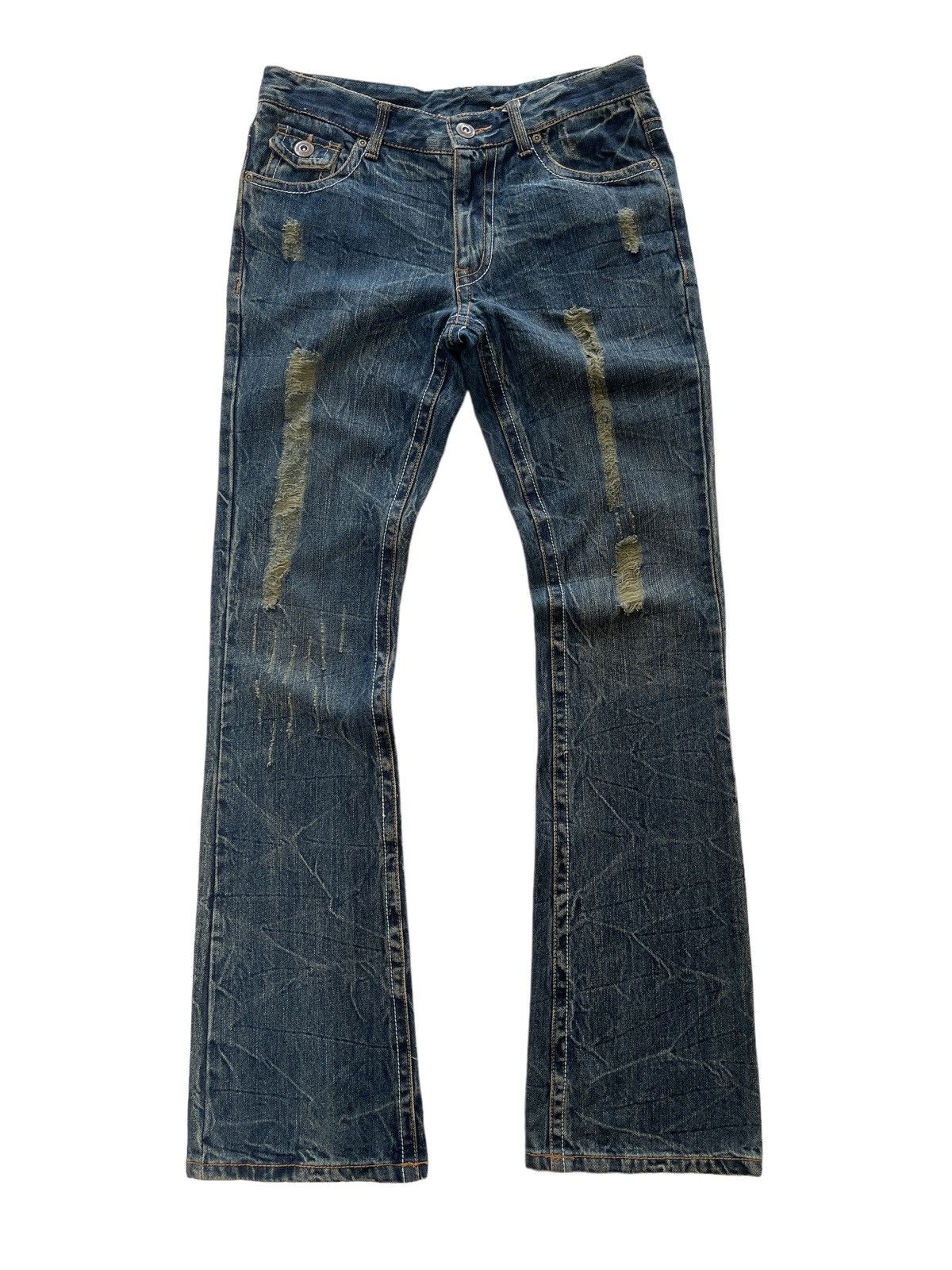 Japanese Brand Japanese Brand Distressed Rusty Flared Denim Size US 31 - 3 Thumbnail