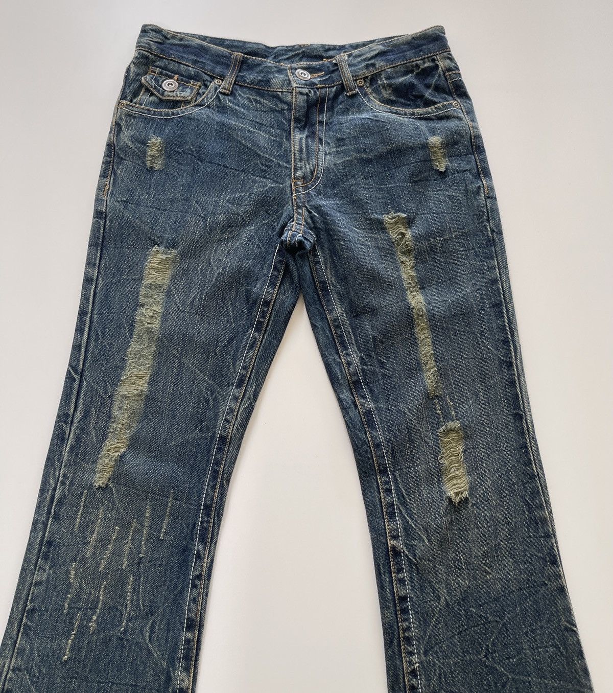 Japanese Brand Japanese Brand Distressed Rusty Flared Denim Size US 31 - 7 Thumbnail