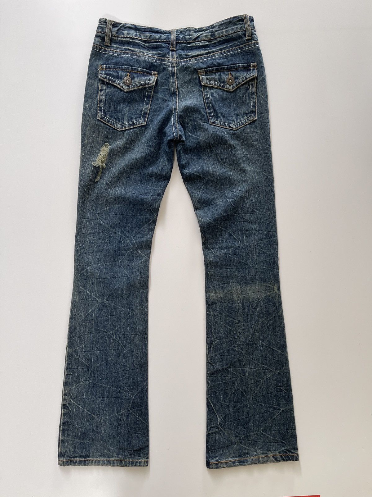 Japanese Brand Japanese Brand Distressed Rusty Flared Denim Size US 31 - 8 Thumbnail
