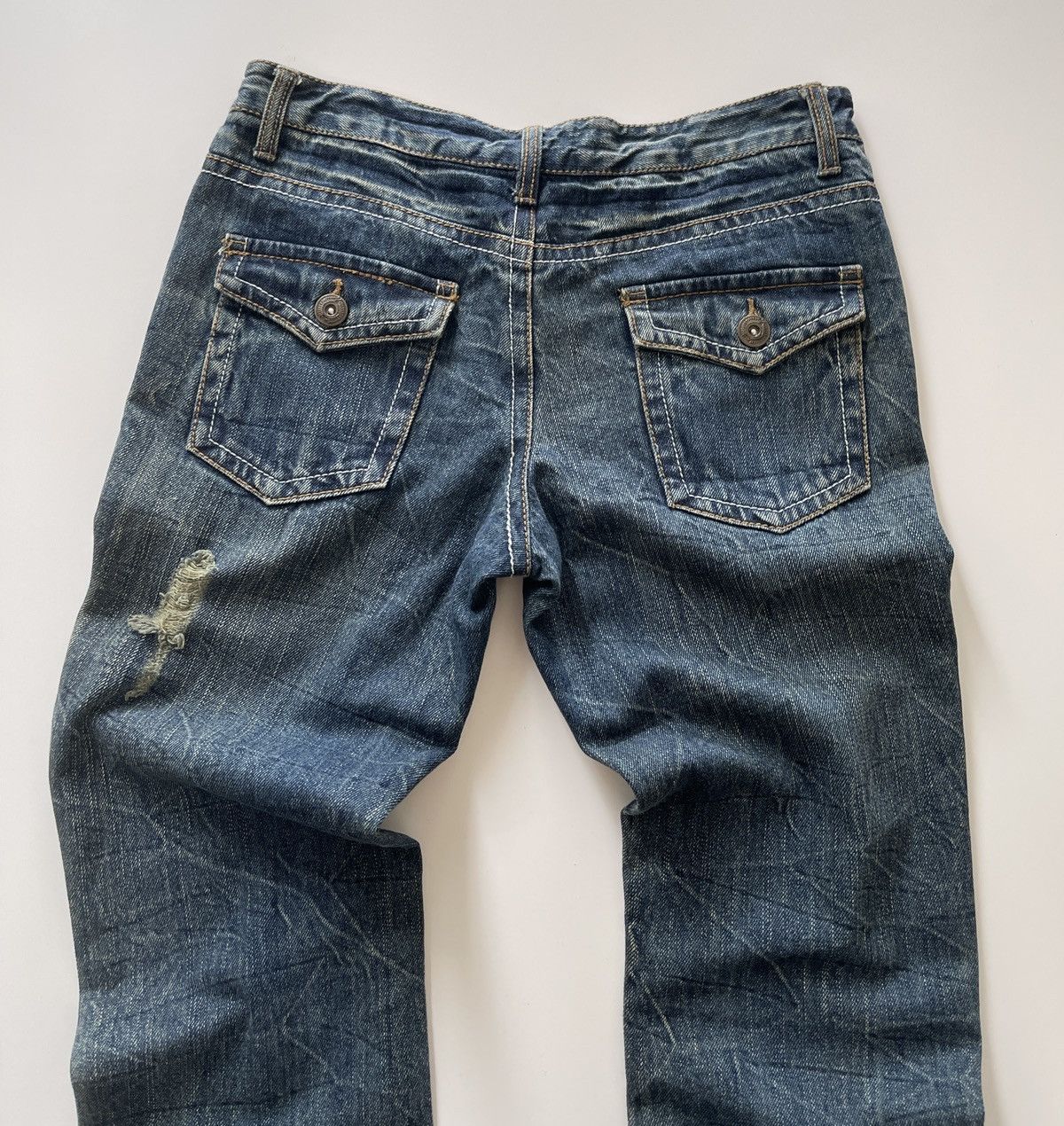 Japanese Brand Japanese Brand Distressed Rusty Flared Denim Size US 31 - 10 Thumbnail