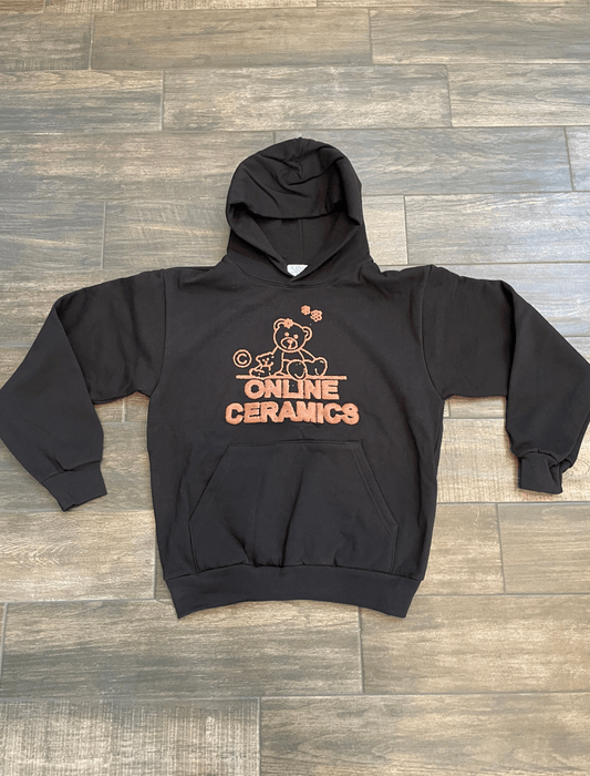 Online Ceramics Online Ceramics Bear Logo Hoodie Black Brown Grailed