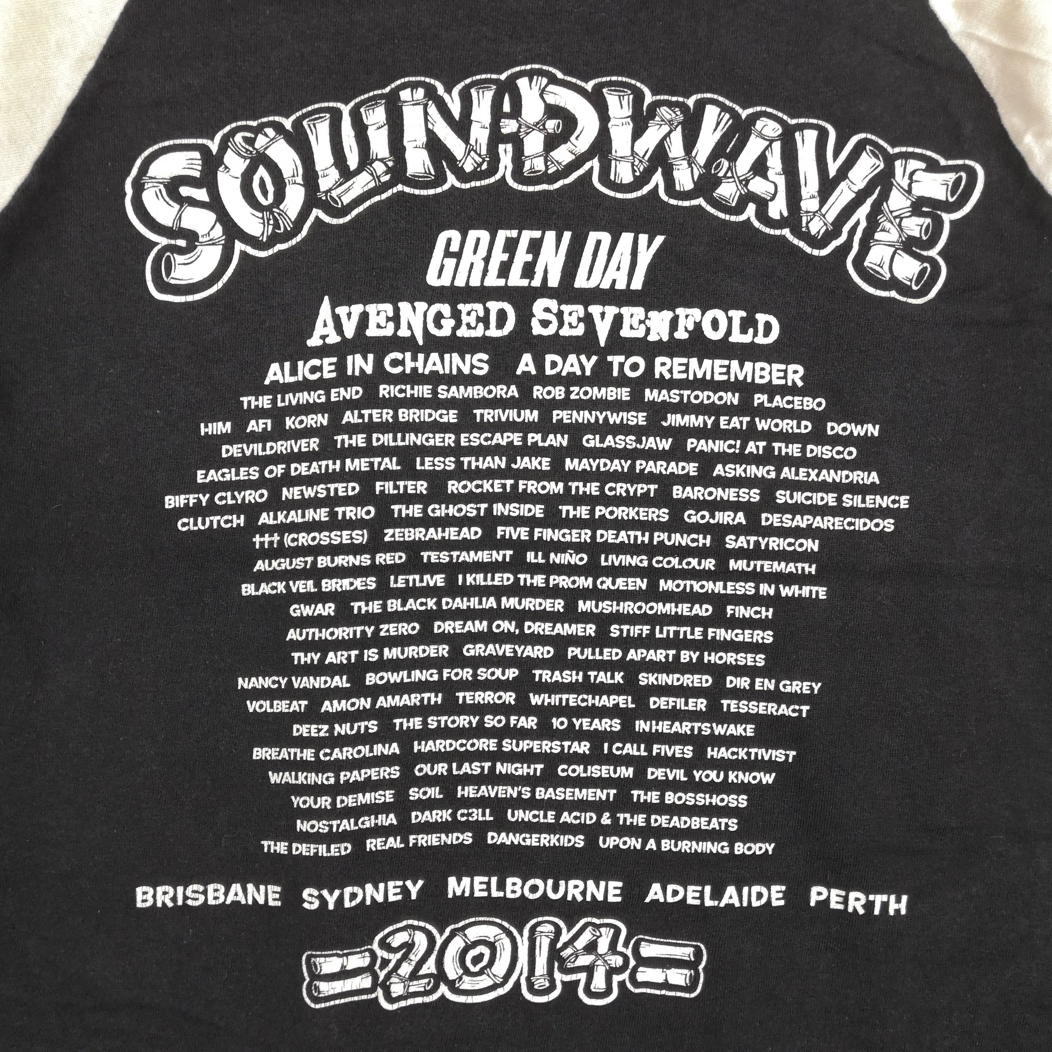 Band Tees Soundwave T-shirt Fest Band A7X Green Day Alice Chain Tees Size US M / EU 48-50 / 2 - 5 Thumbnail