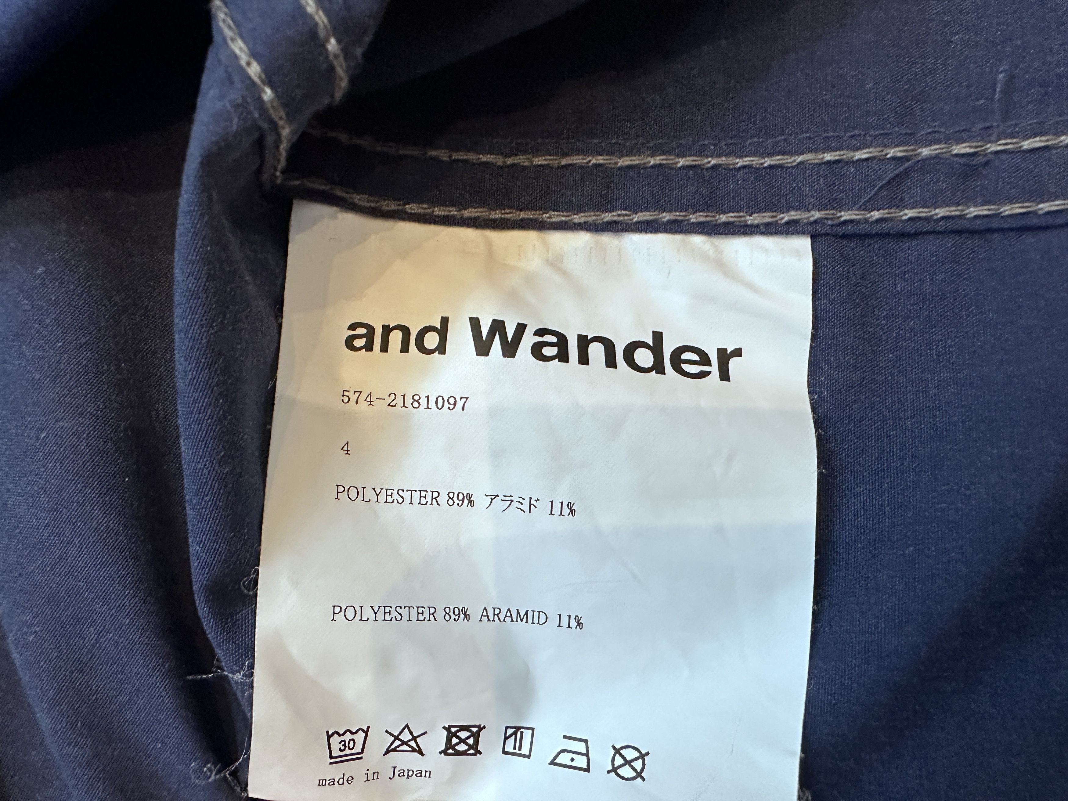 And Wander and wander Kevlar Full Zip Windbreaker Parka Navy Size 4 Size US XL / EU 56 / 4 - 8 Thumbnail