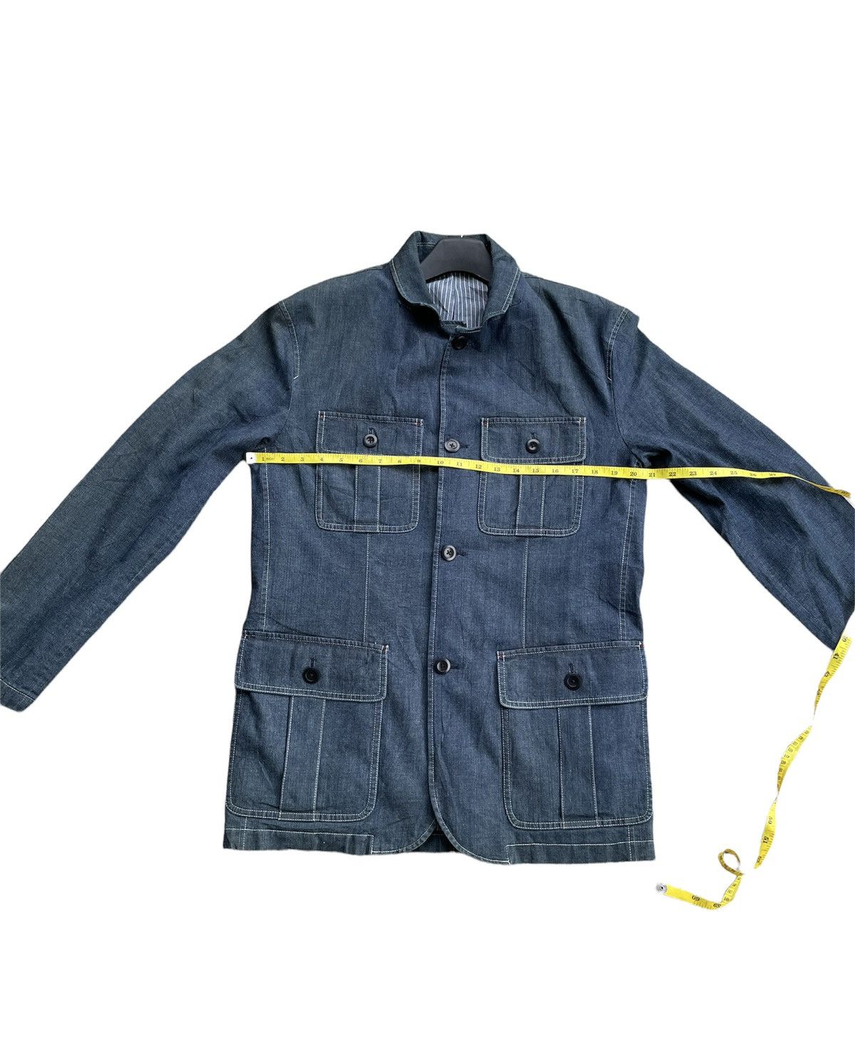 Japanese Brand × Vintage Vintage Japanesse Denim Chore Jacket Size US M / EU 48-50 / 2 - 2 Thumbnail