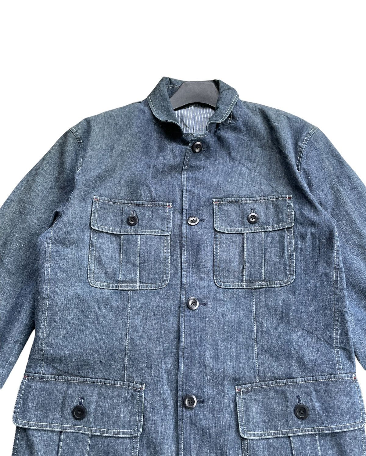 Japanese Brand × Vintage Vintage Japanesse Denim Chore Jacket Size US M / EU 48-50 / 2 - 5 Thumbnail