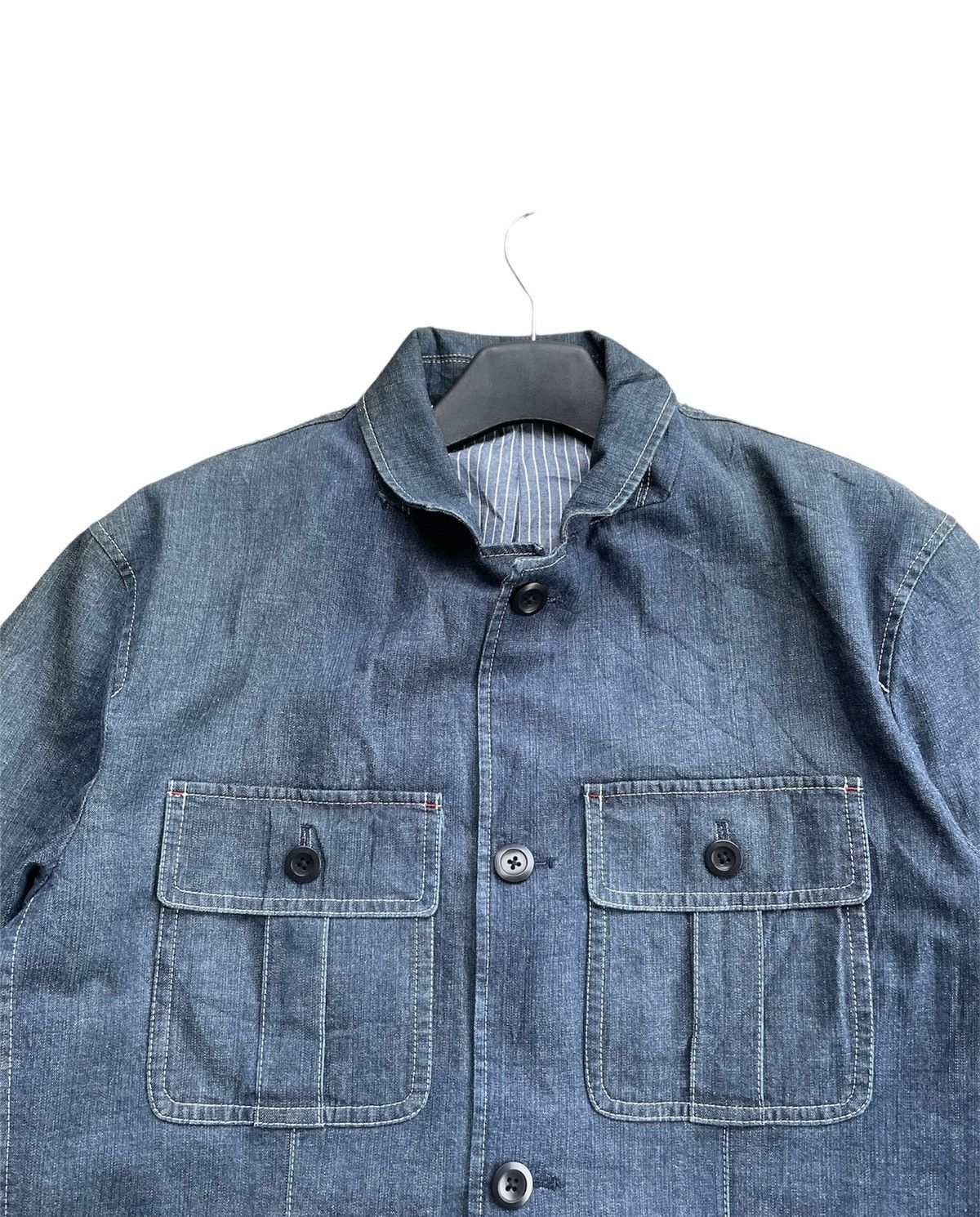 Japanese Brand × Vintage Vintage Japanesse Denim Chore Jacket Size US M / EU 48-50 / 2 - 7 Thumbnail