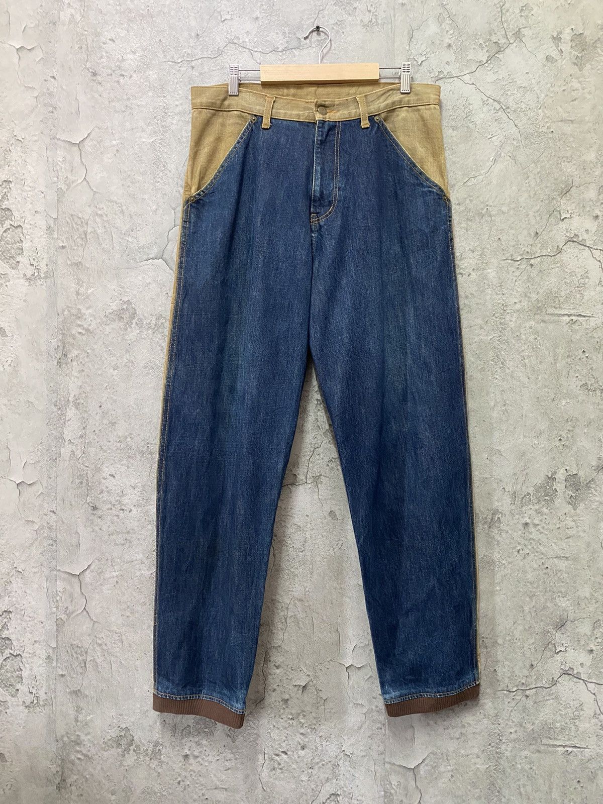Beauty Beast Japan Brand MonitorGraphic Reconstructed Hybrid Denim Pants Size US 32 / EU 48 - 2 Thumbnail