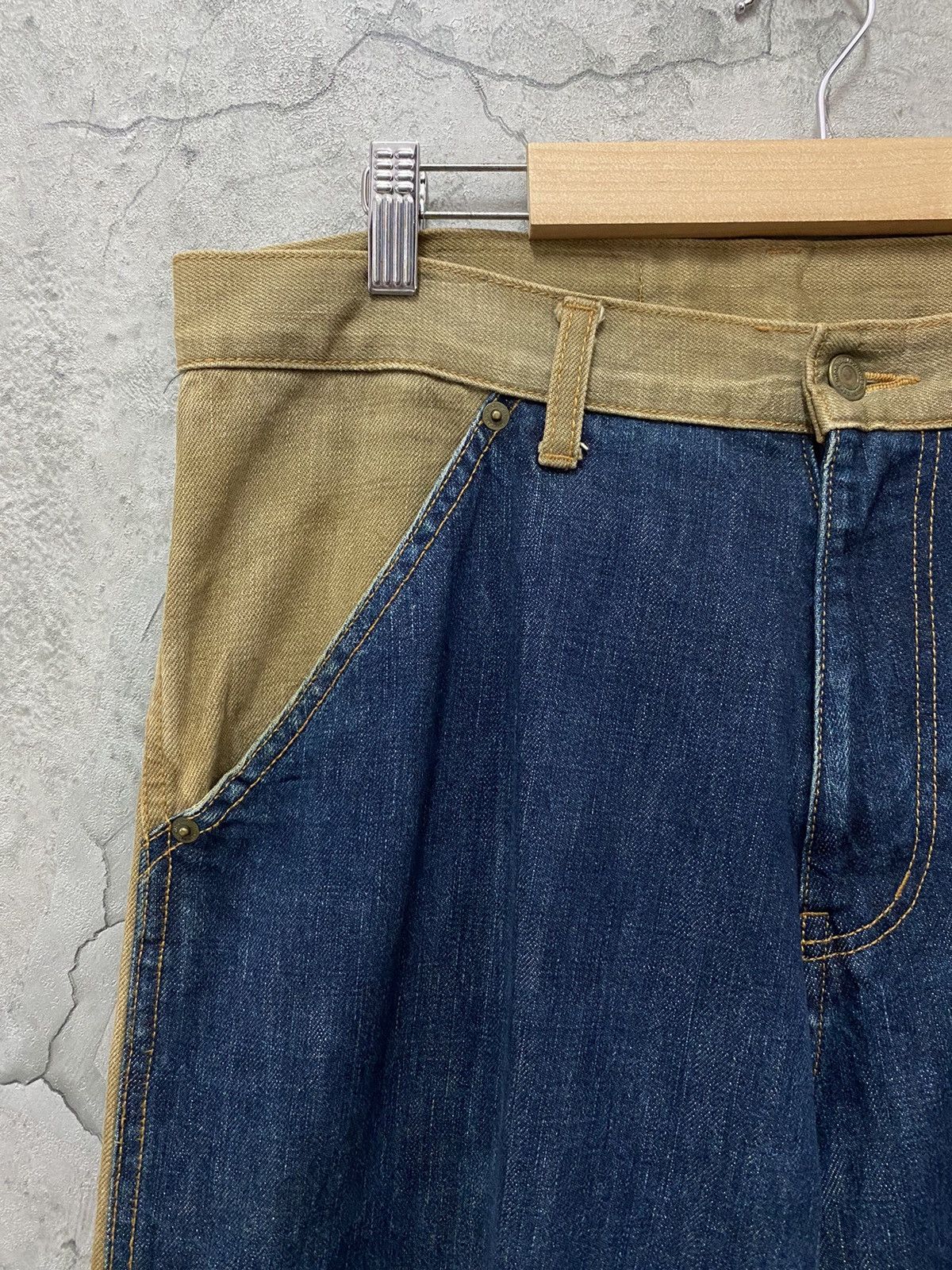 Beauty Beast Japan Brand MonitorGraphic Reconstructed Hybrid Denim Pants Size US 32 / EU 48 - 8 Thumbnail