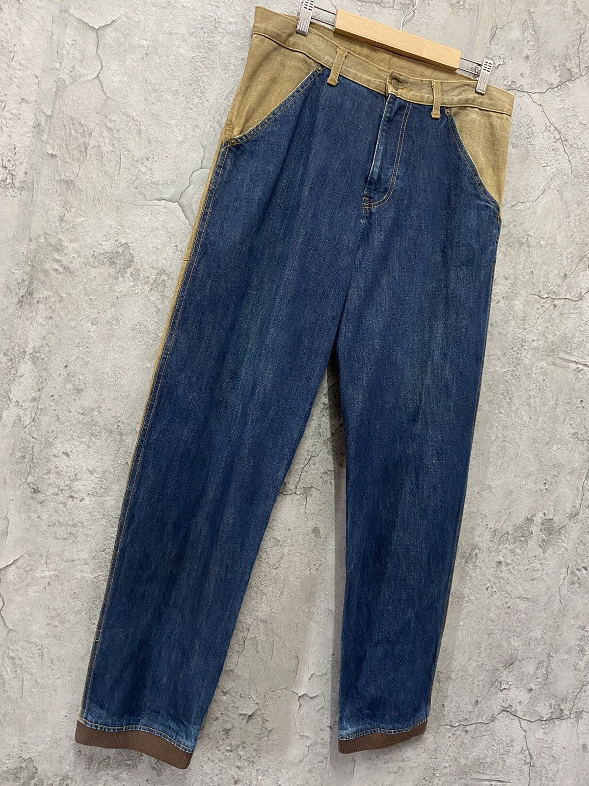 Beauty Beast Japan Brand MonitorGraphic Reconstructed Hybrid Denim Pants Size US 32 / EU 48 - 7 Thumbnail