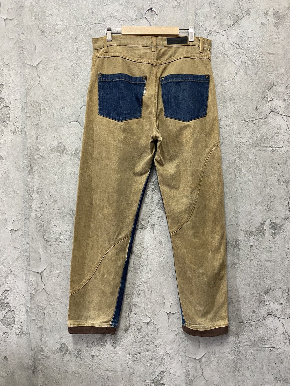 Beauty Beast Japan Brand MonitorGraphic Reconstructed Hybrid Denim Pants Size US 32 / EU 48 - 1 Thumbnail