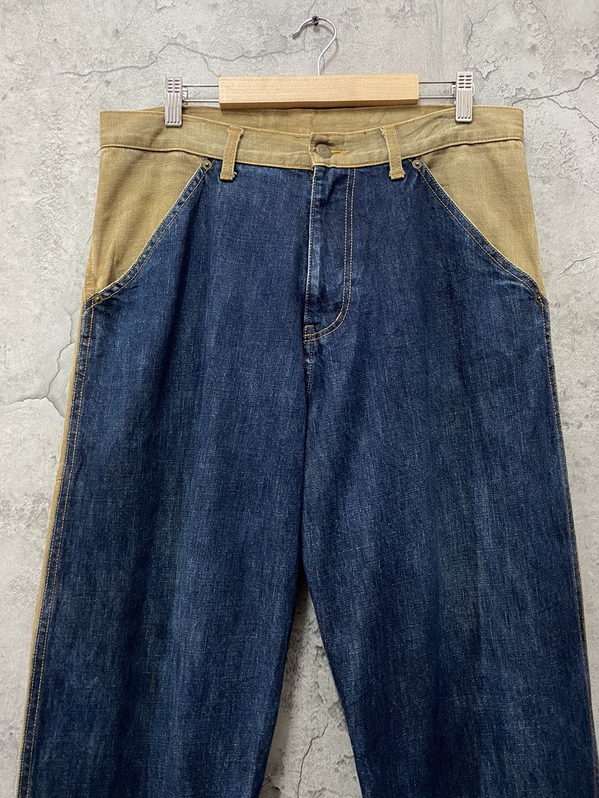 Beauty Beast Japan Brand MonitorGraphic Reconstructed Hybrid Denim Pants Size US 32 / EU 48 - 5 Thumbnail