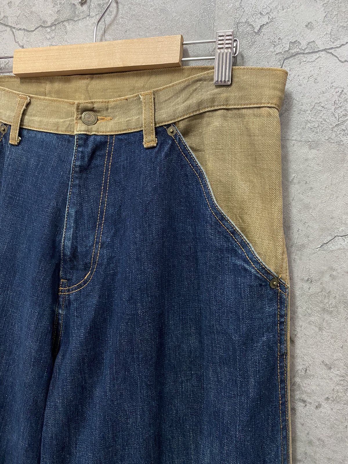 Beauty Beast Japan Brand MonitorGraphic Reconstructed Hybrid Denim Pants Size US 32 / EU 48 - 9 Thumbnail