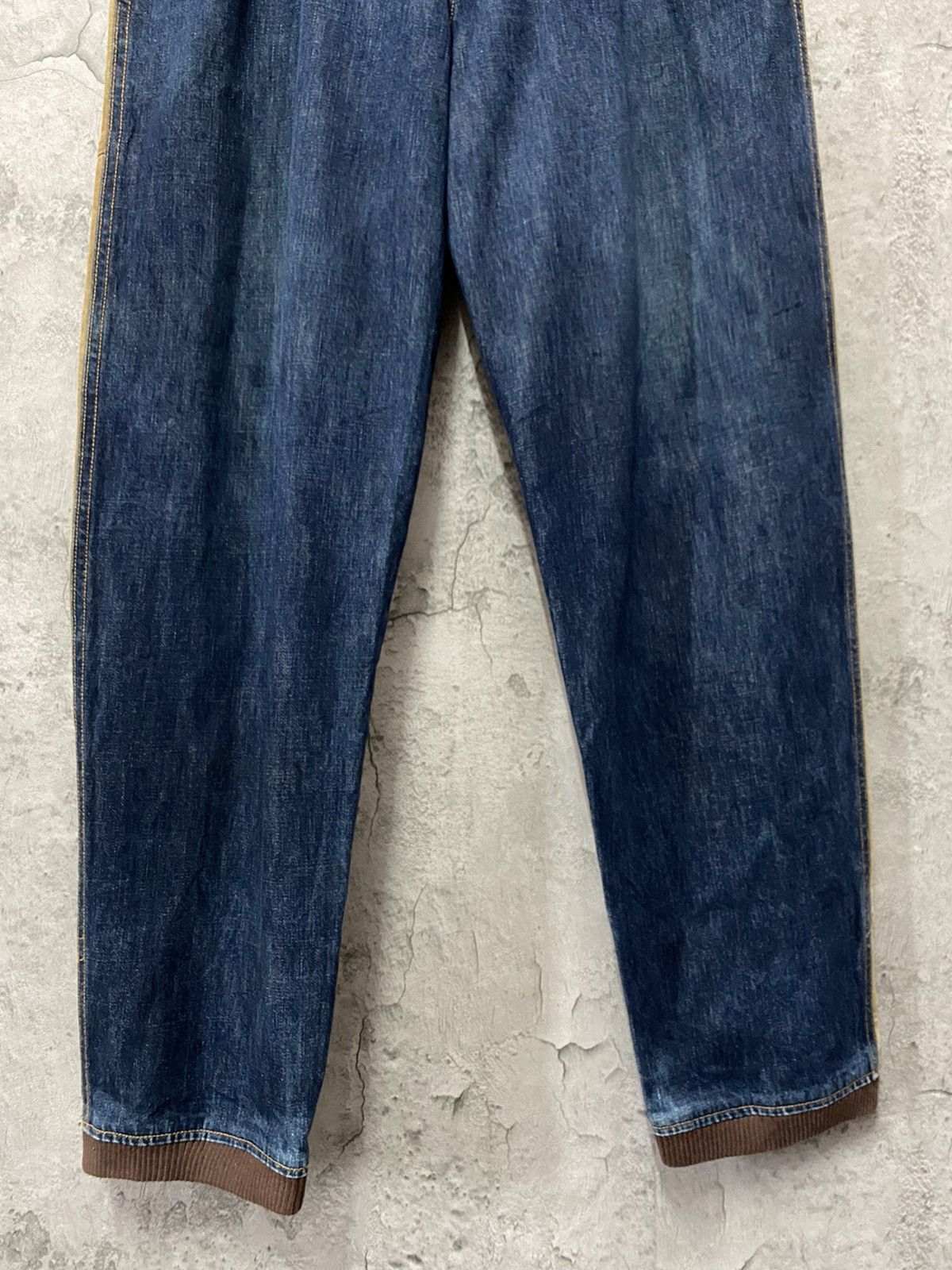 Beauty Beast Japan Brand MonitorGraphic Reconstructed Hybrid Denim Pants Size US 32 / EU 48 - 6 Thumbnail