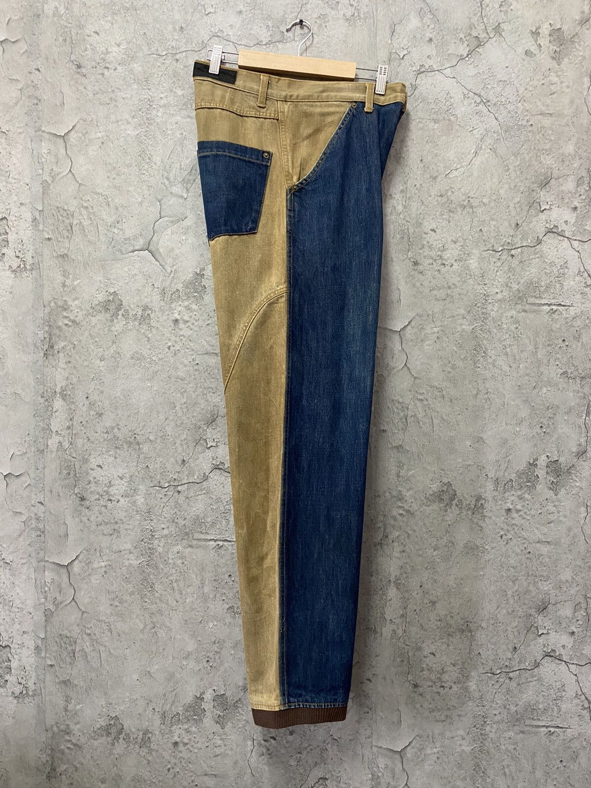 Beauty Beast Japan Brand MonitorGraphic Reconstructed Hybrid Denim Pants Size US 32 / EU 48 - 3 Thumbnail