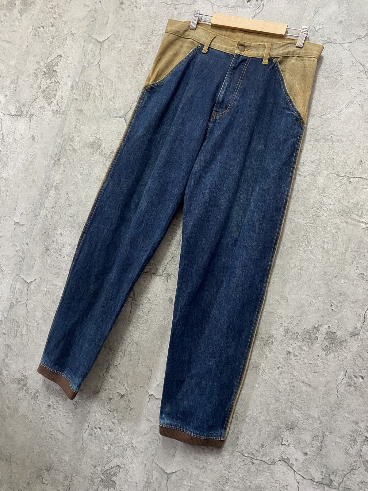 Beauty Beast Japan Brand MonitorGraphic Reconstructed Hybrid Denim Pants Size US 32 / EU 48 - 4 Thumbnail