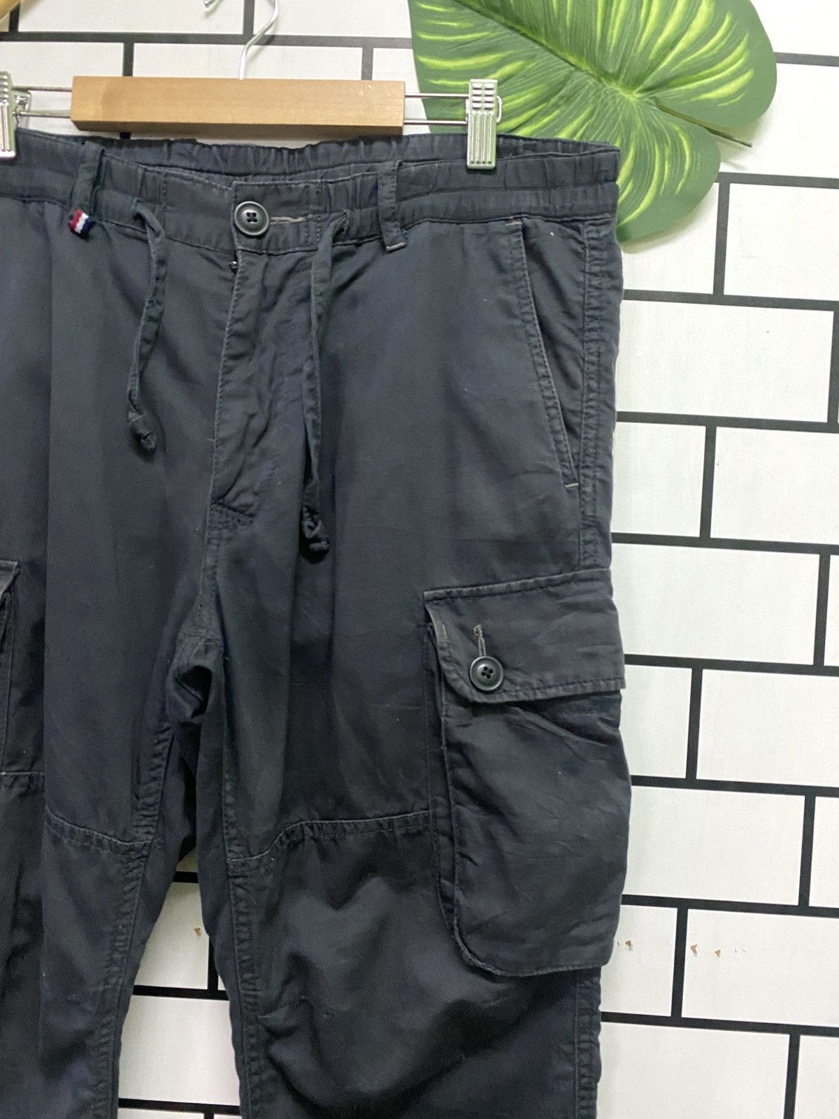 Japanese Brand Japan Made BLUE STANDARD Cargo Multipocket Drawstring Pants Size US 33 - 7 Thumbnail