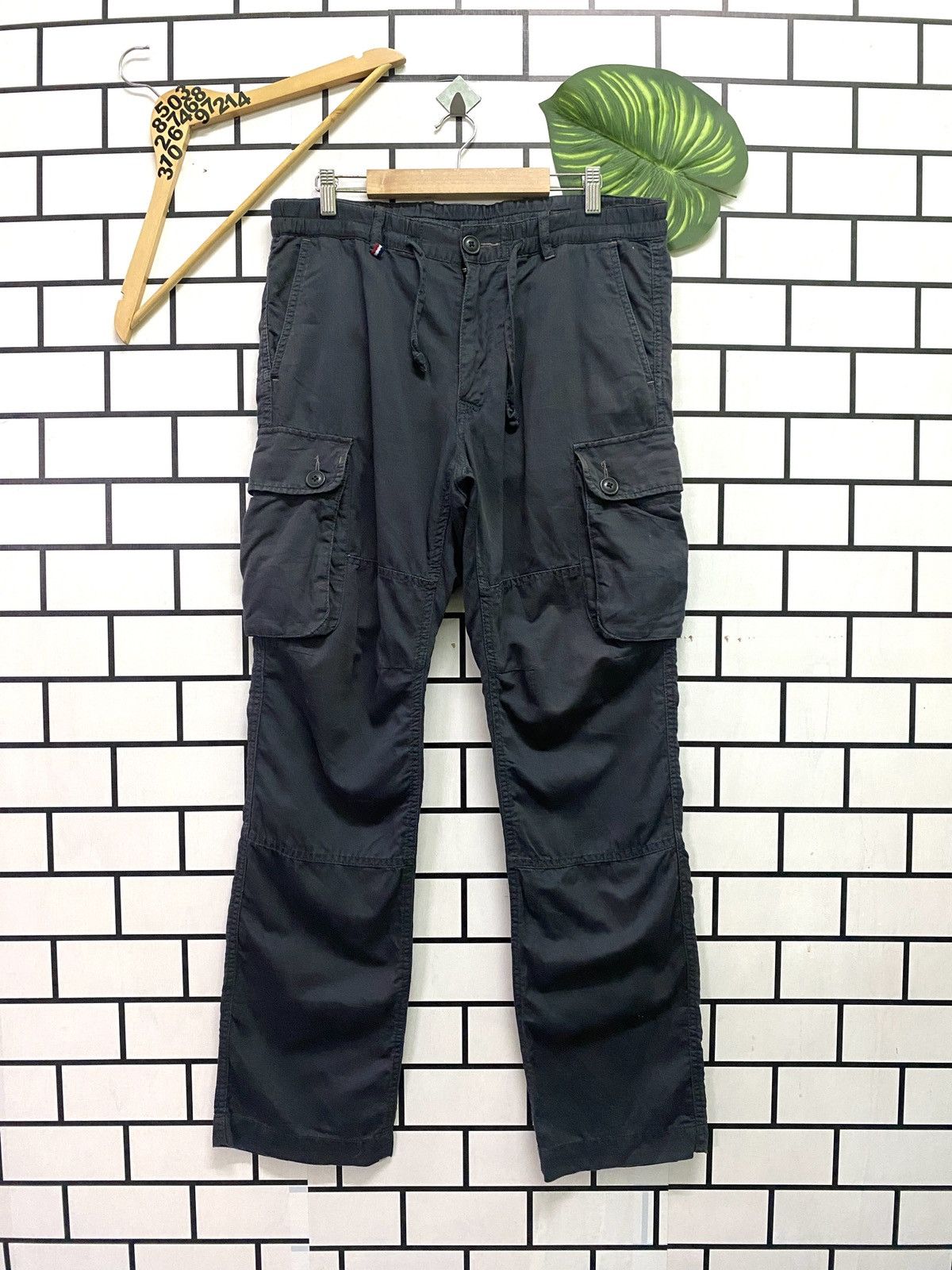 Japanese Brand Japan Made BLUE STANDARD Cargo Multipocket Drawstring Pants Size US 33 - 1 Thumbnail