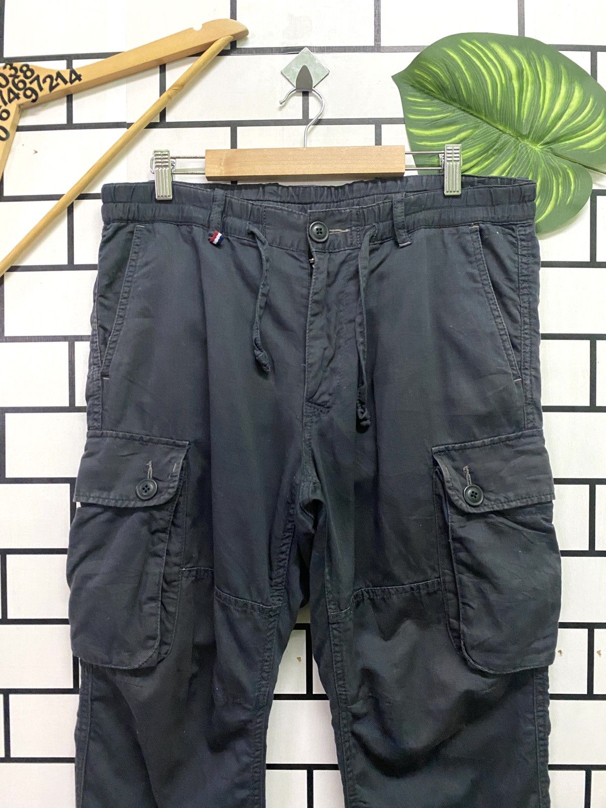 Japanese Brand Japan Made BLUE STANDARD Cargo Multipocket Drawstring Pants Size US 33 - 3 Thumbnail