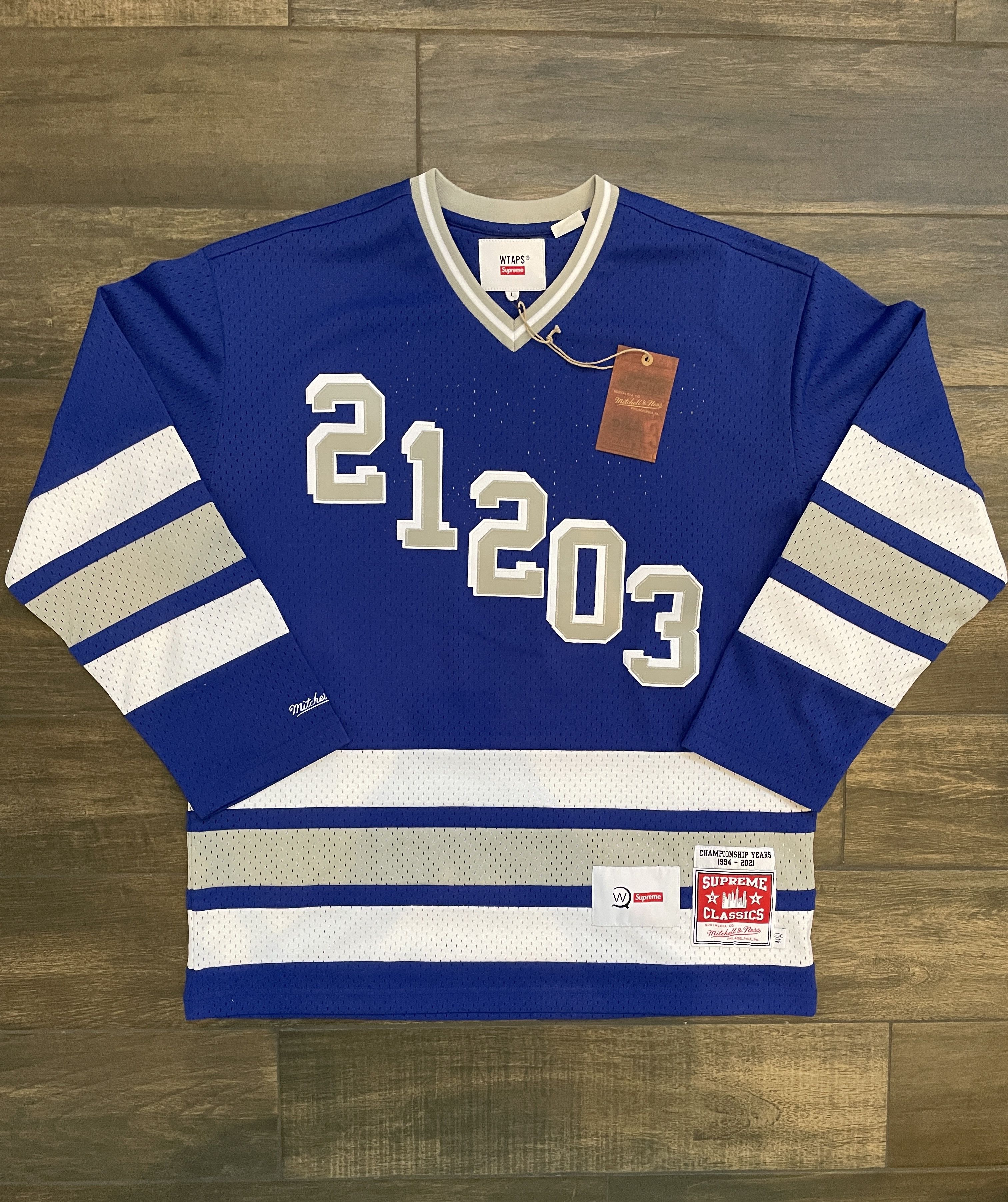 Supreme Supreme x WTAPS 21203 Hockey Jersey Blue | Grailed