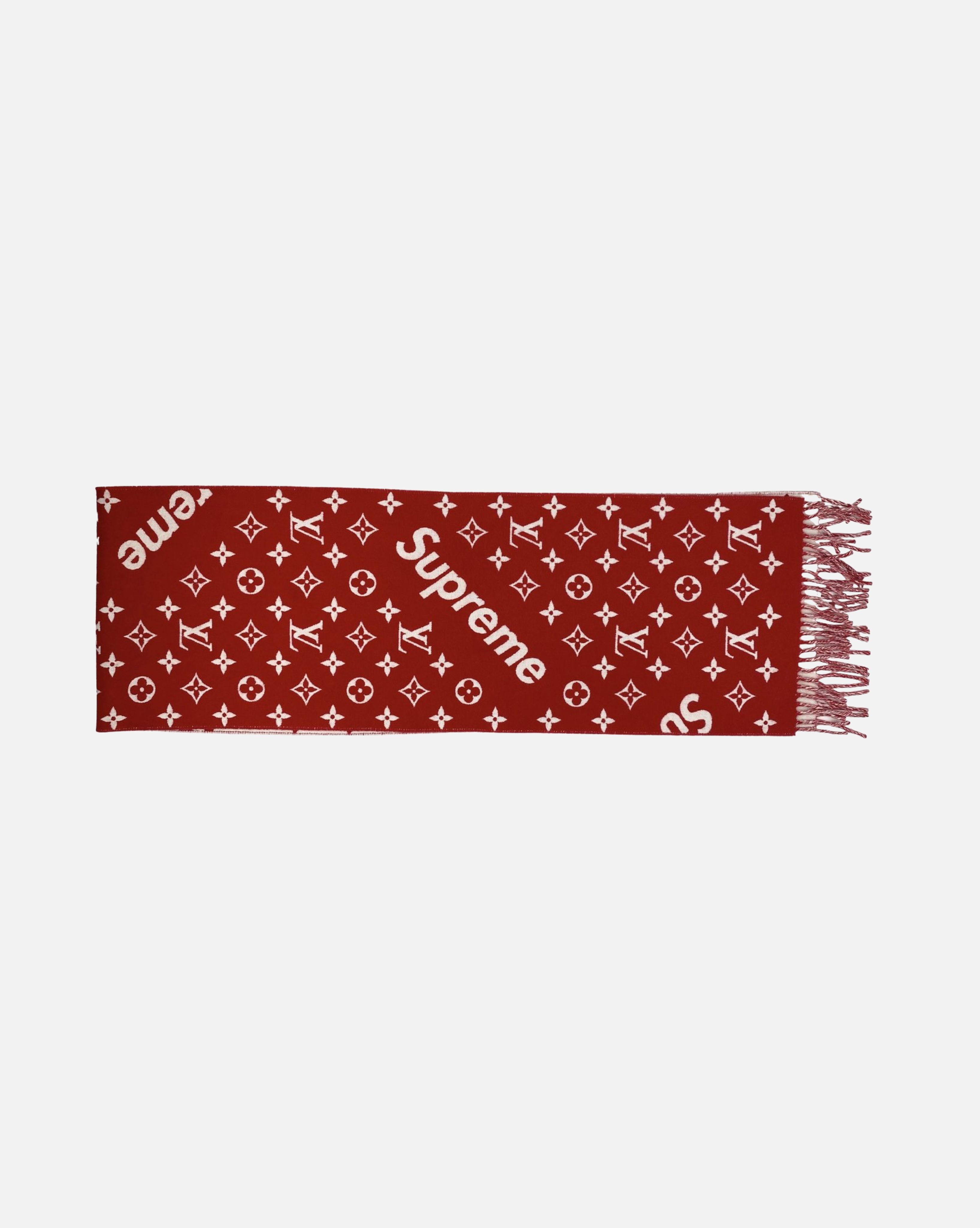 Supreme Louis Vuitton X Supreme Scarf Red Monogram