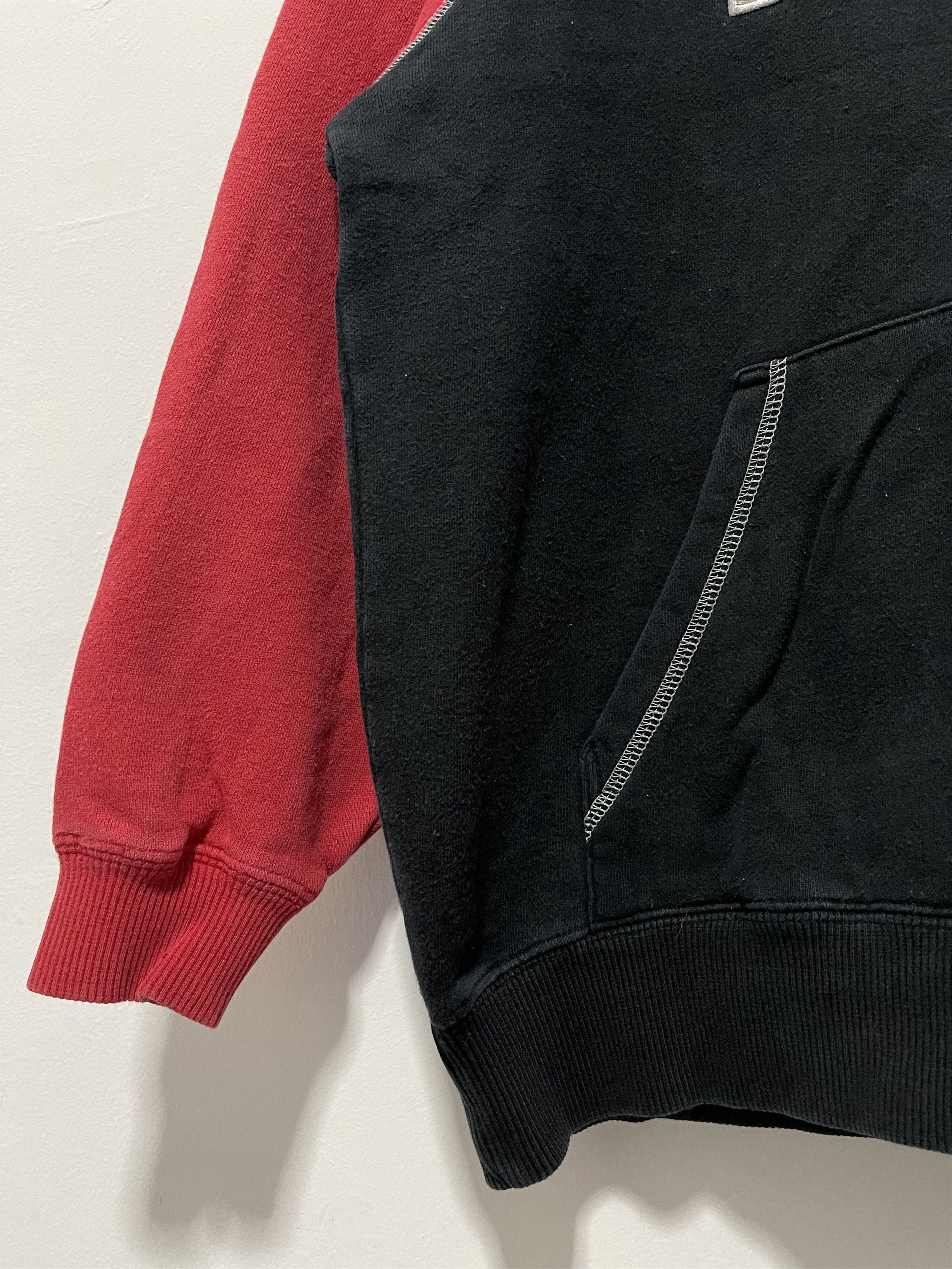 Japanese Brand Vintage Head Rmbroidered Two Tone Hoodie Sweatshirt Size US S / EU 44-46 / 1 - 3 Thumbnail
