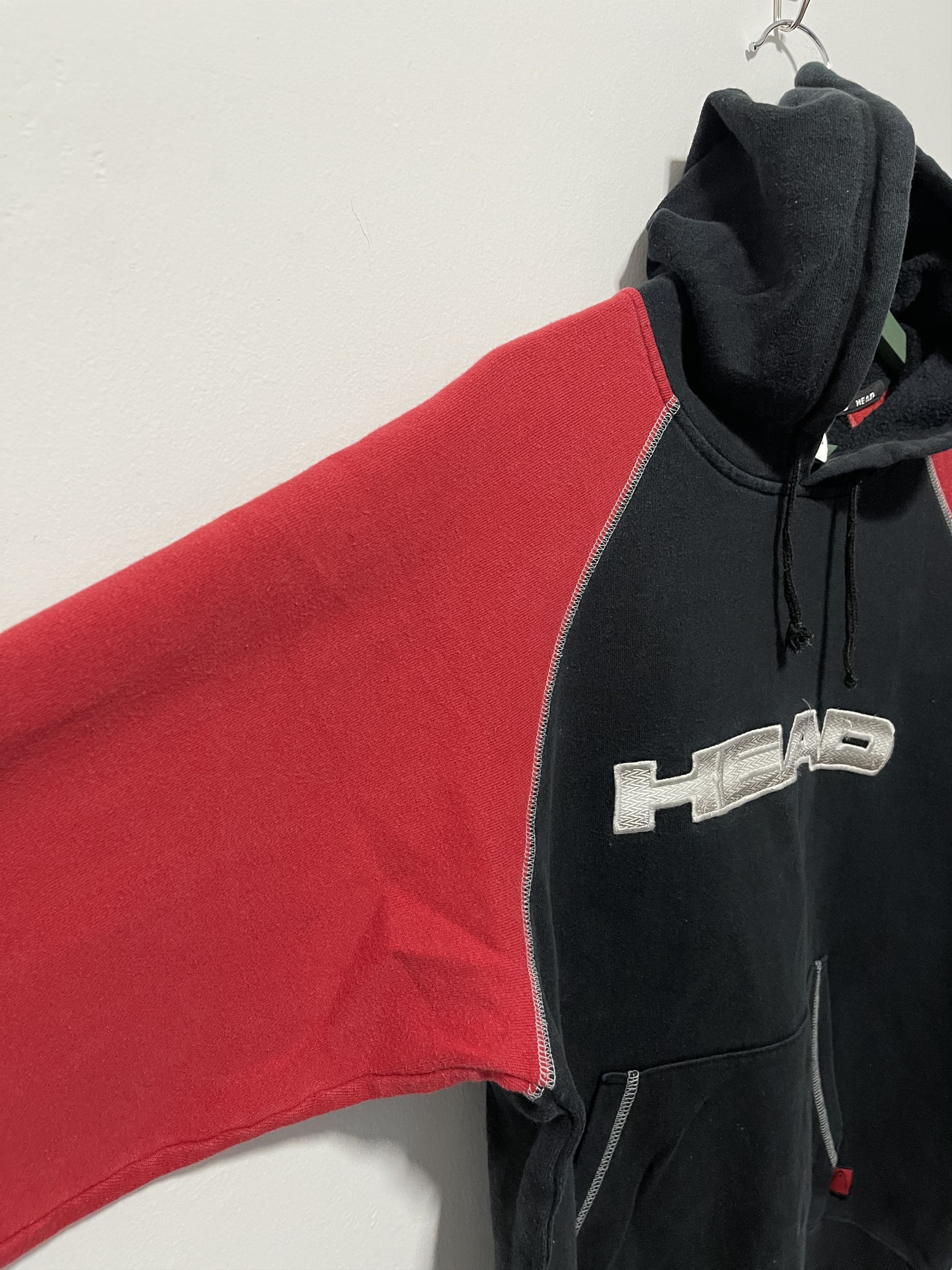 Japanese Brand Vintage Head Rmbroidered Two Tone Hoodie Sweatshirt Size US S / EU 44-46 / 1 - 5 Thumbnail