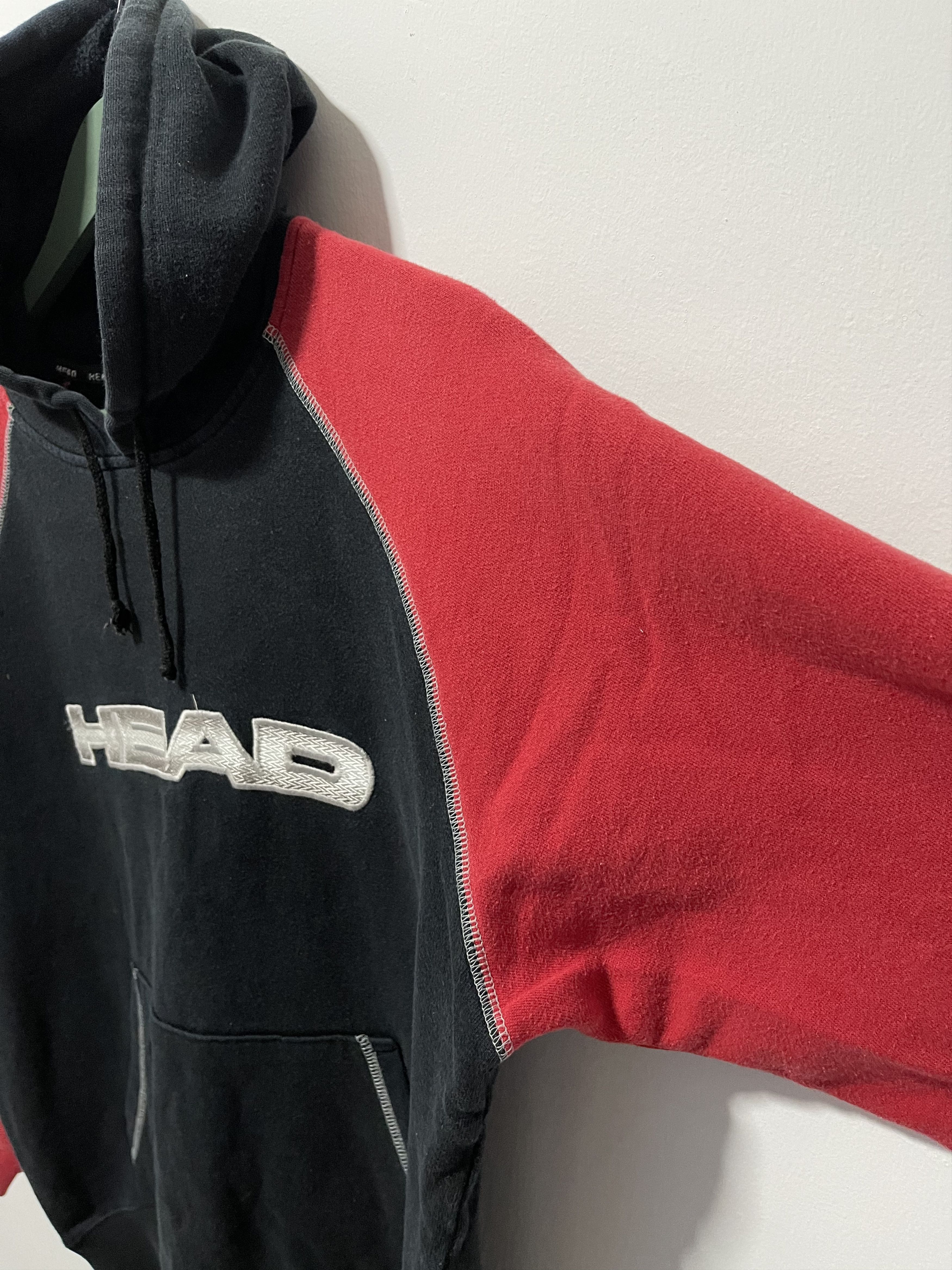 Japanese Brand Vintage Head Rmbroidered Two Tone Hoodie Sweatshirt Size US S / EU 44-46 / 1 - 6 Thumbnail